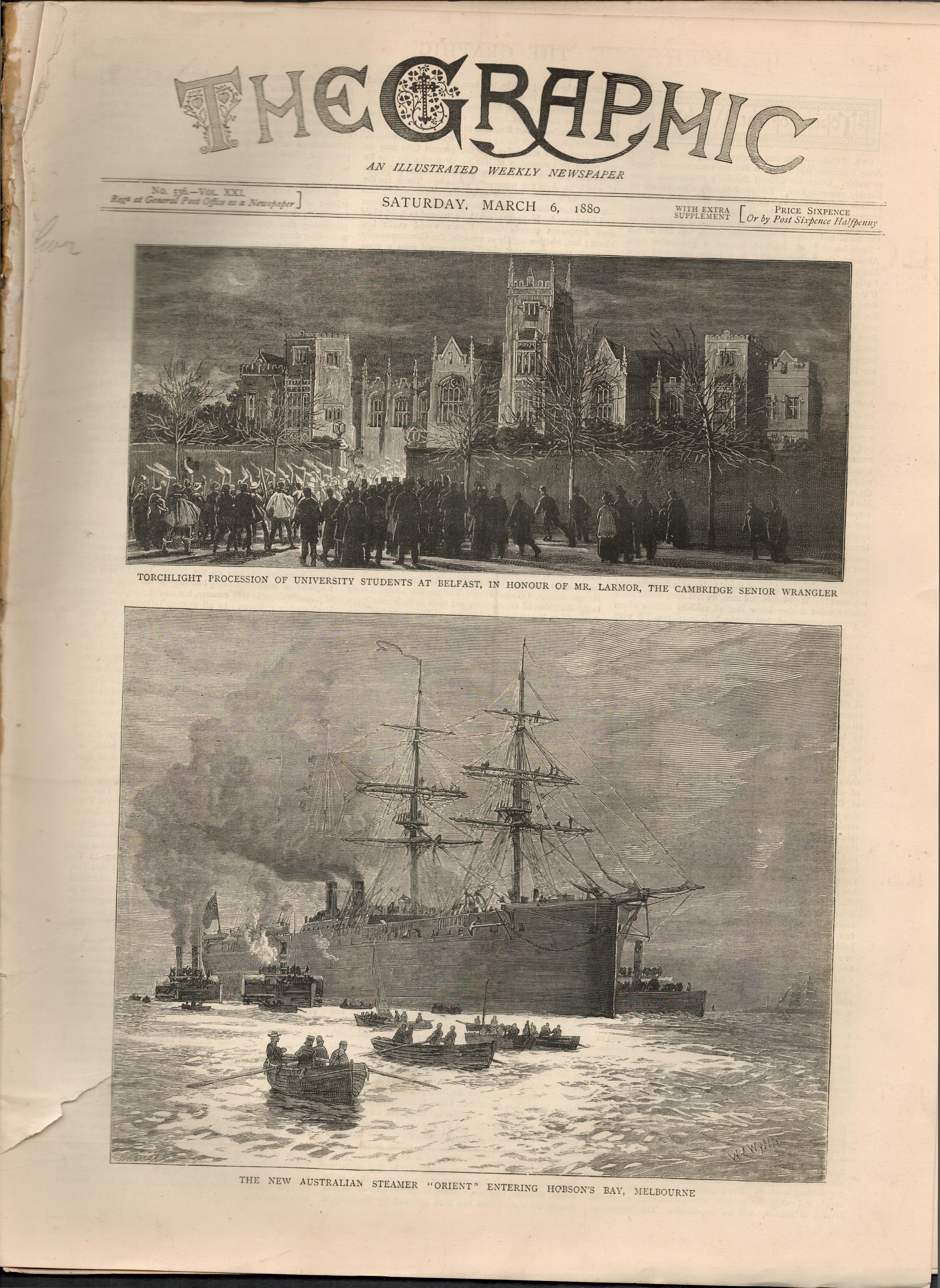 1880 Famine And Distress In The West Of Ireland Original NewspaperOriginal Antique Complete 1880