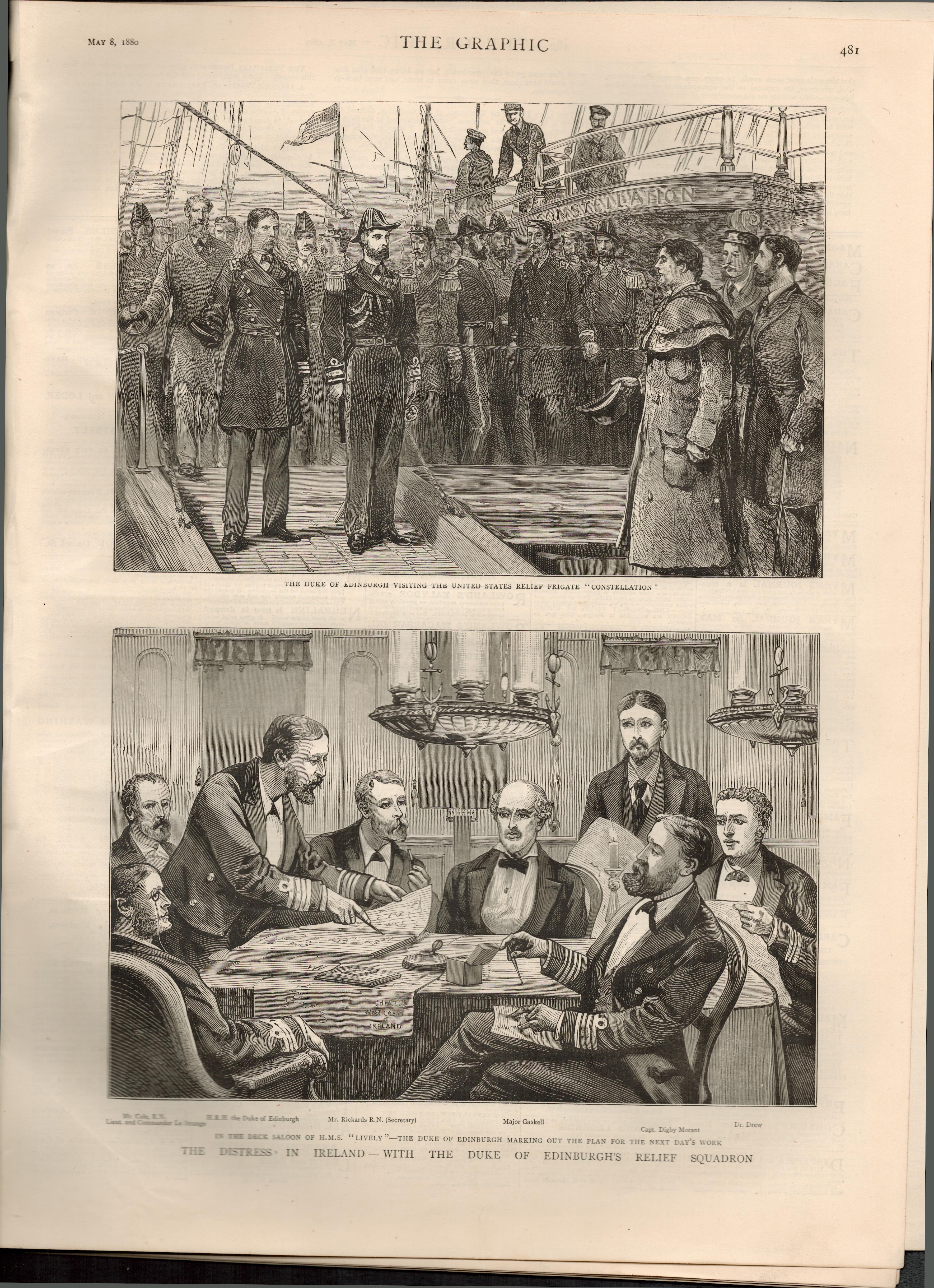 1880 The Distress West Of Ireland Antique NewspaperOriginal Antique Complete 1880 Edition The