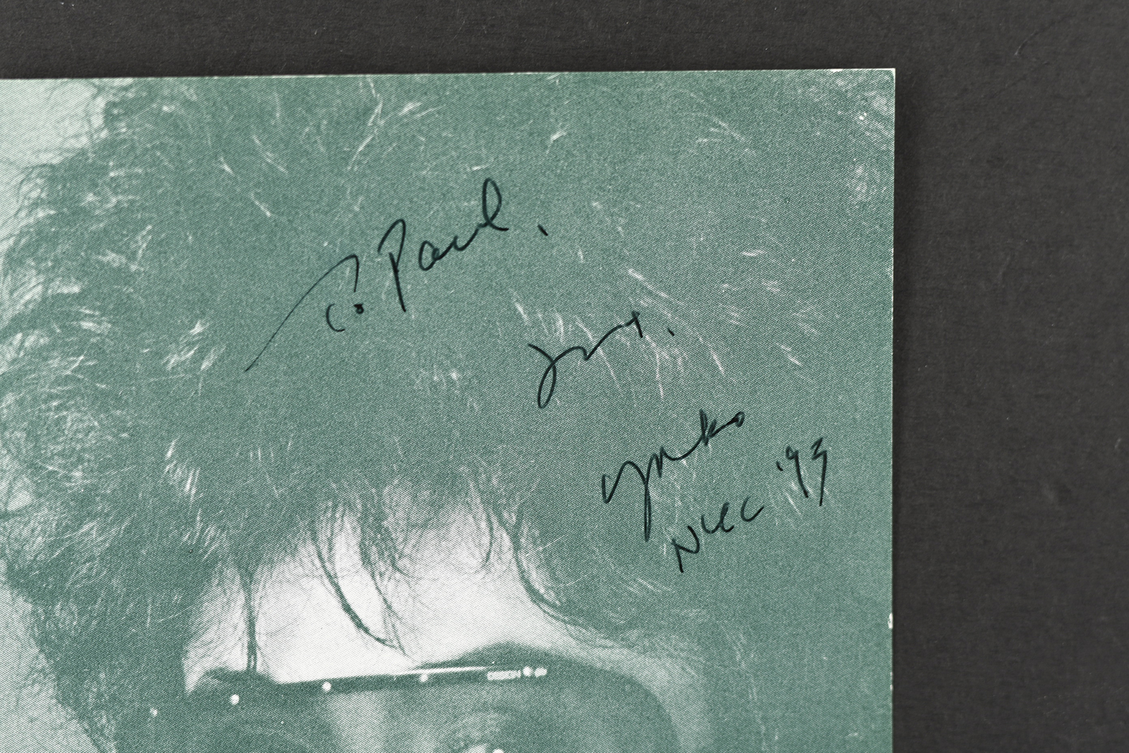 YOKO ONO Original signature