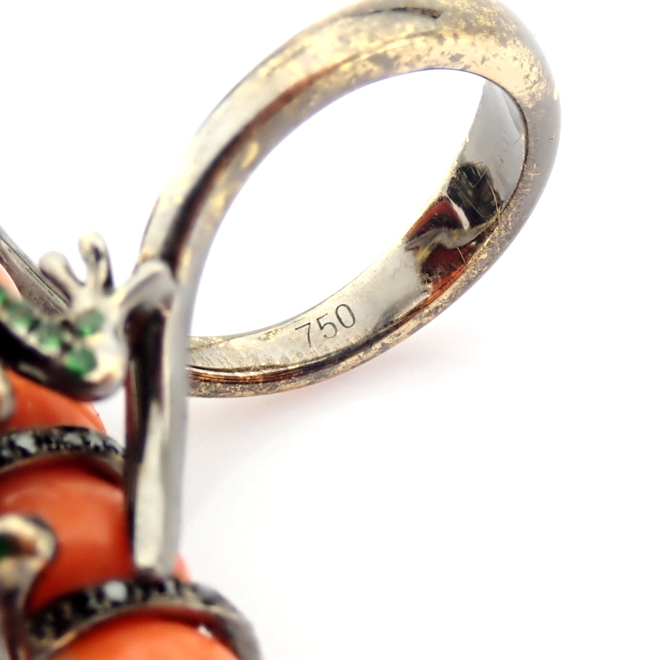 Natural Diamond 18K White Gold Ring