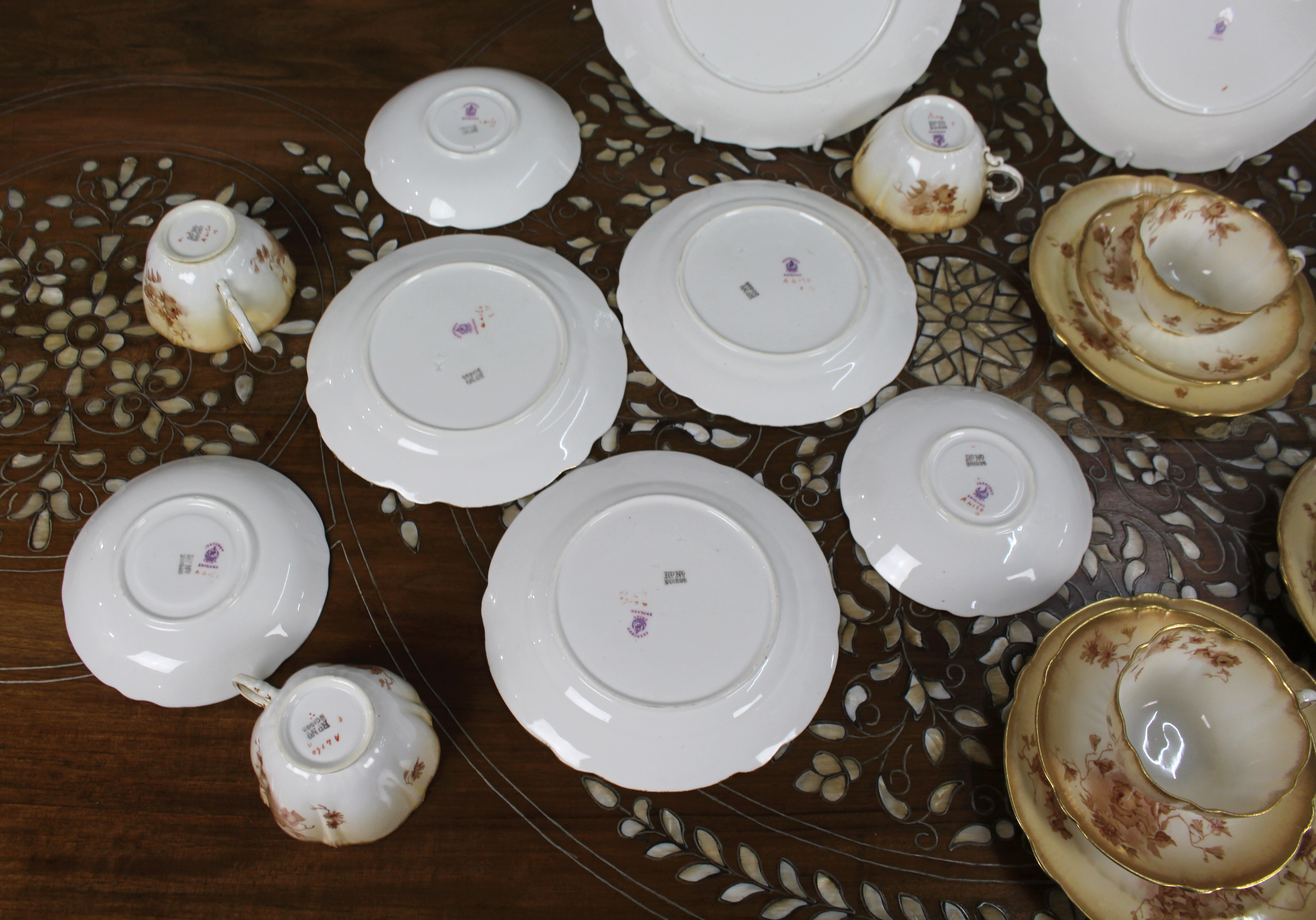 Edwardian Crescent China Tea Service by Johnson Brothers, England (24 Pieces)