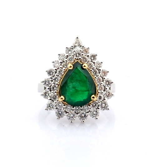 Natural Diamond 18K White Gold Ring