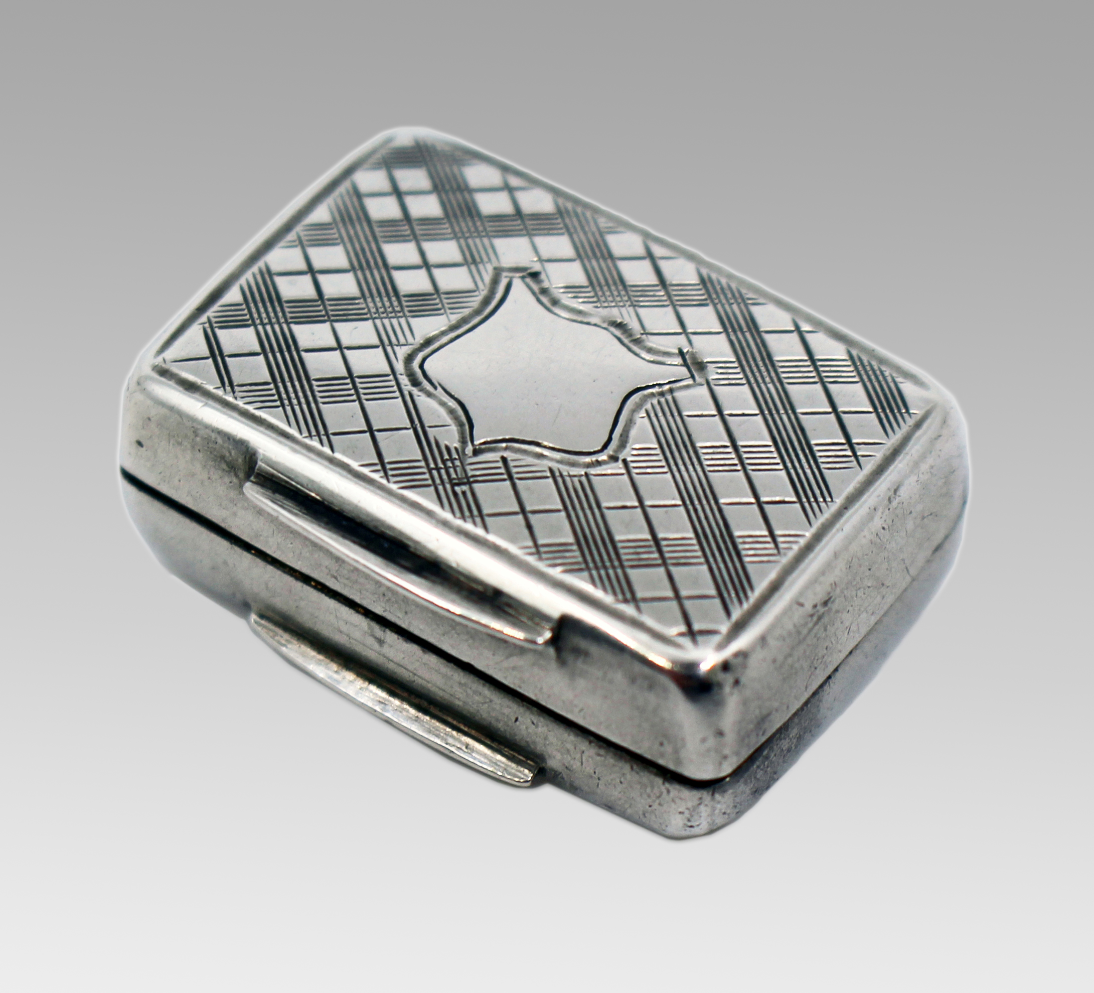 Early Victorian Solid Silver Vinaigrette by Francis Clark 1842