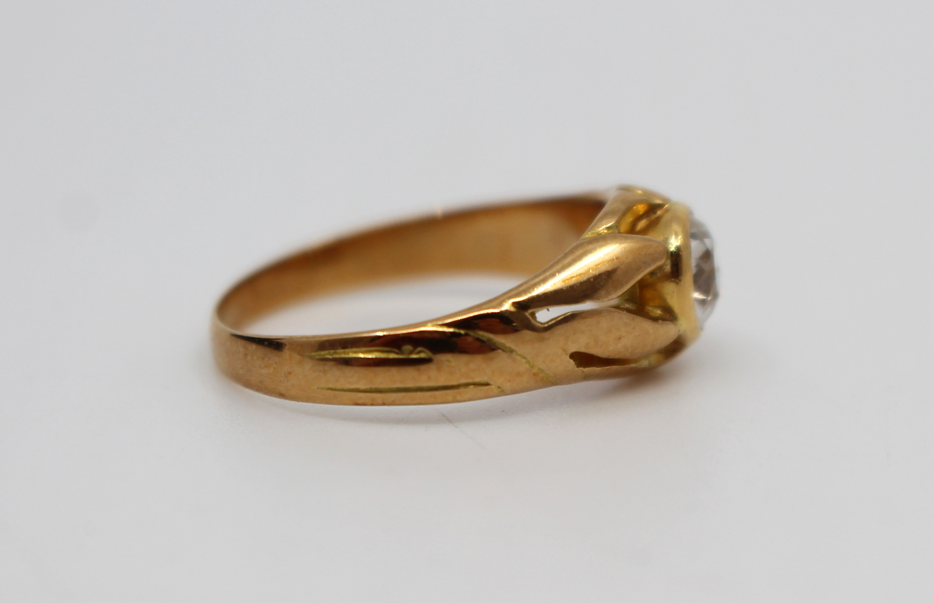 Antique Diamond Rose Gold Ring – Early 20th Century