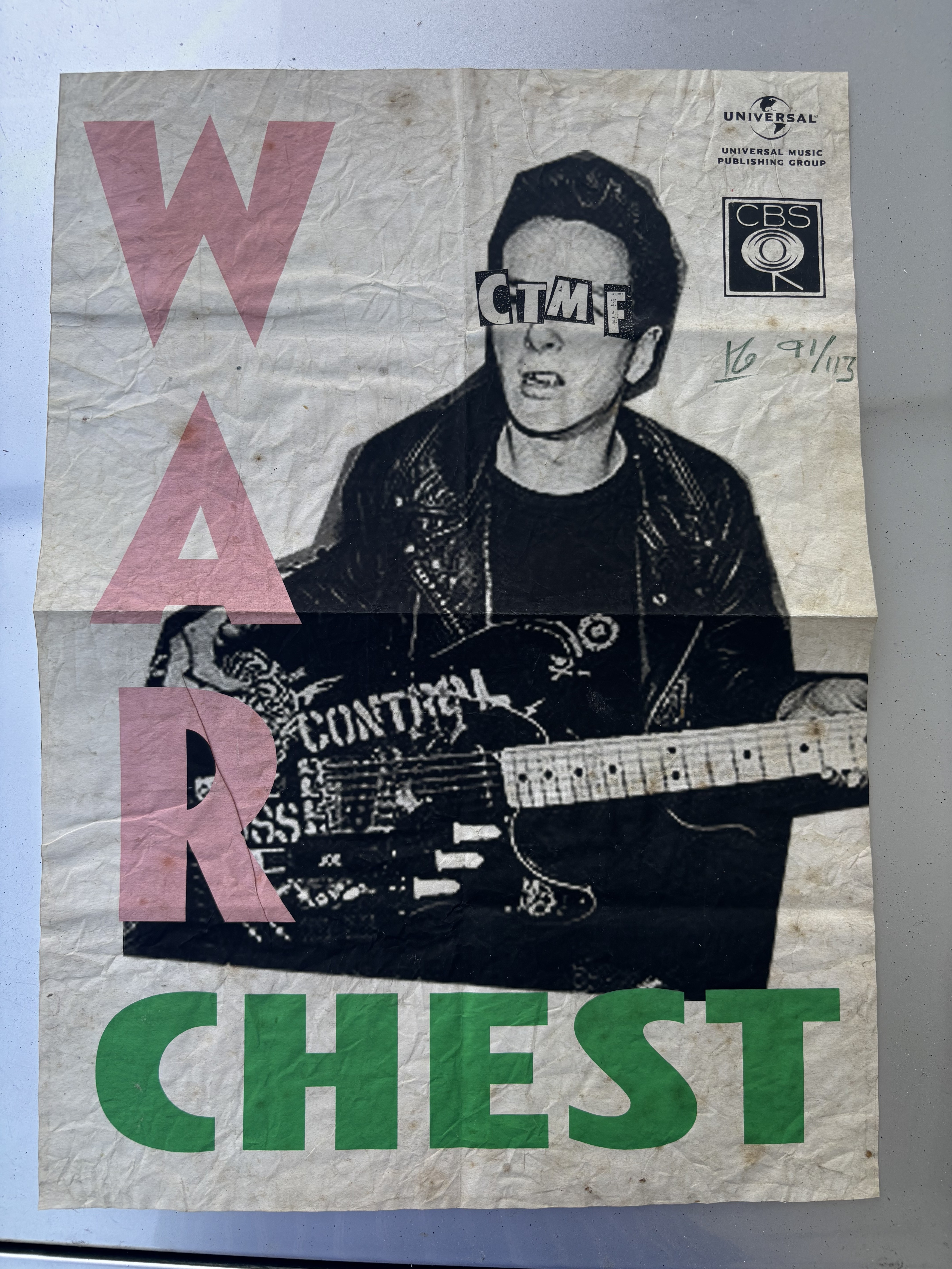 Billy Childish Hand Signed Limited Edition Free Post UK Folded By Artist