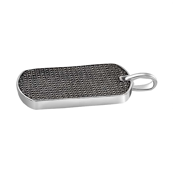 New! Black Diamond Tag Pendant