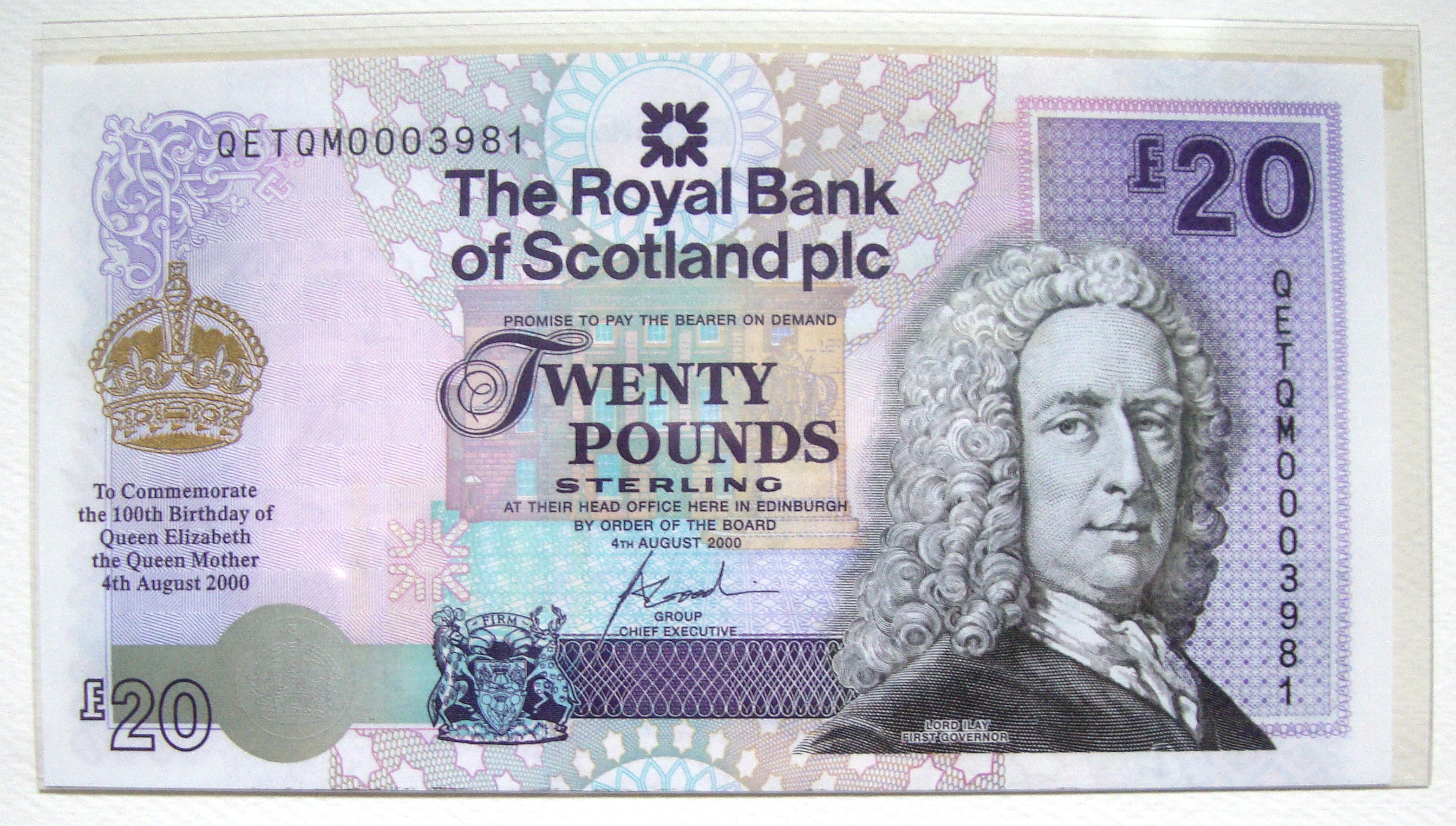 Scottish Commemorative £20 Banknote