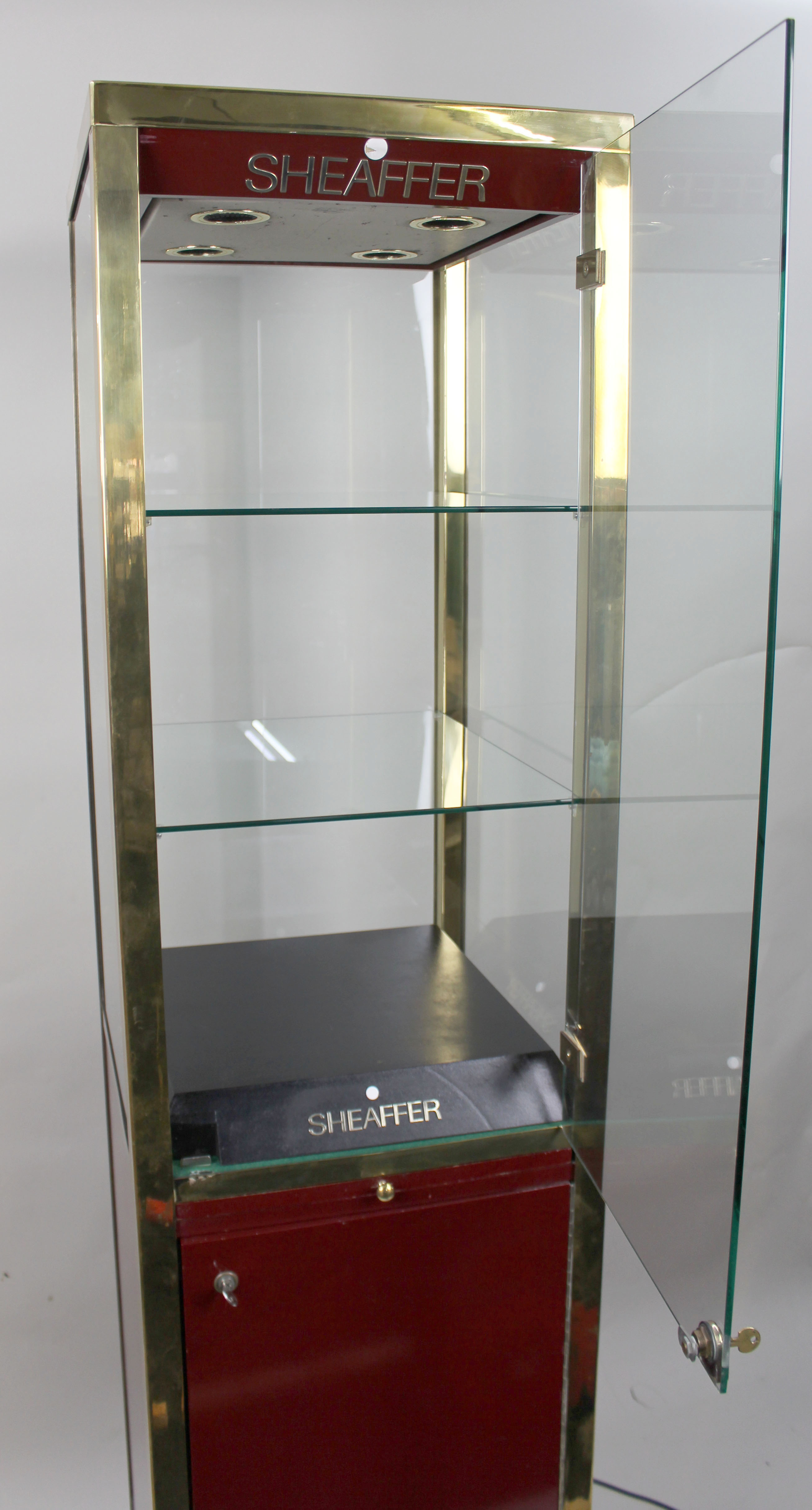 Sheaffer Brass Cased Display Cabinet