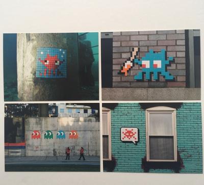 Invader (France b. 1969-) "Hello My Game Is" 2017 Invasion Musee En Herbe In Paris, 15 Invader Cards