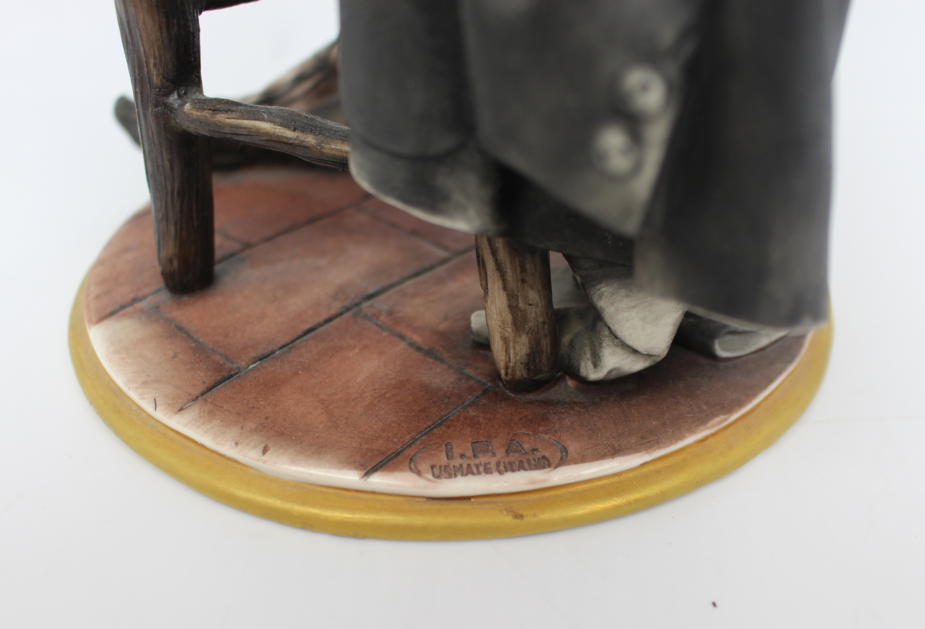 Capodimonte Tramp Darning His Socks