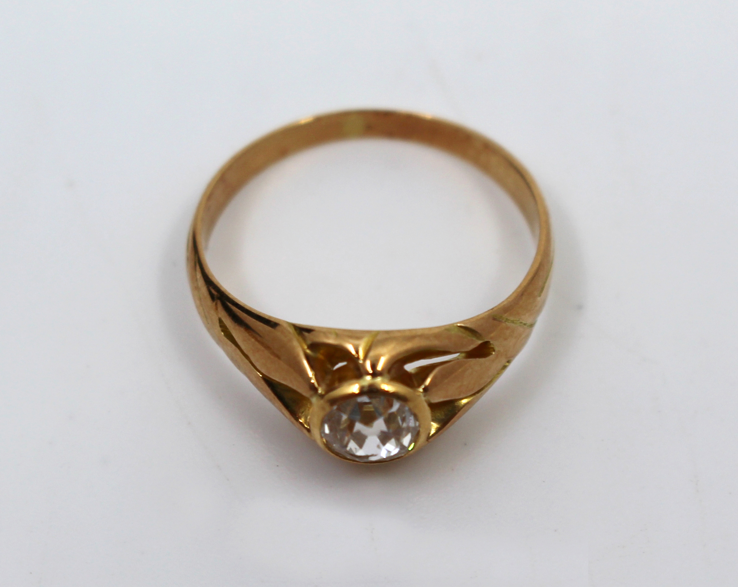 Antique Diamond Rose Gold Ring – Early 20th Century