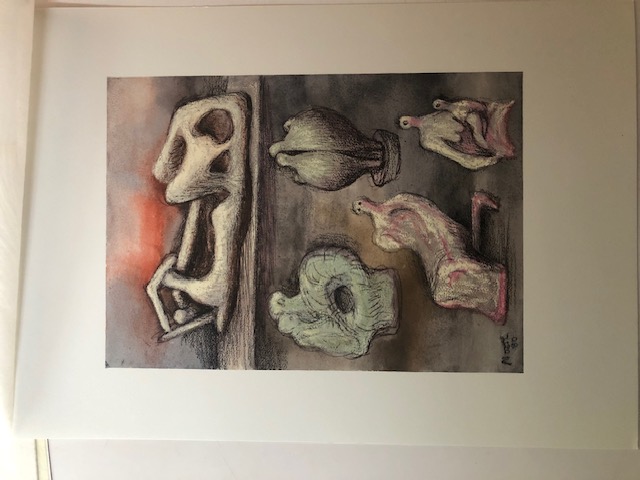 Henry Moore (1898-1986). Rare Lithograph. 1983.