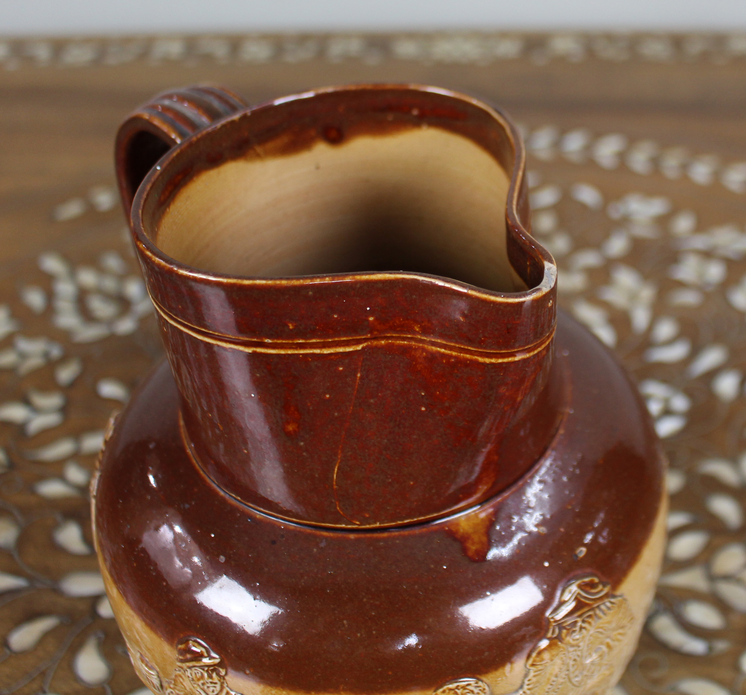 Collection of Three Graduated Doulton Lambeth Stoneware Jugs, c.1900