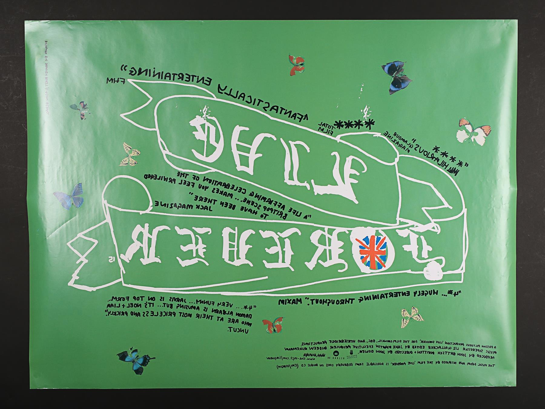 Damien HIrst RA Live Forever Limited Edition Quad Double Sided Poster Free Post In UK