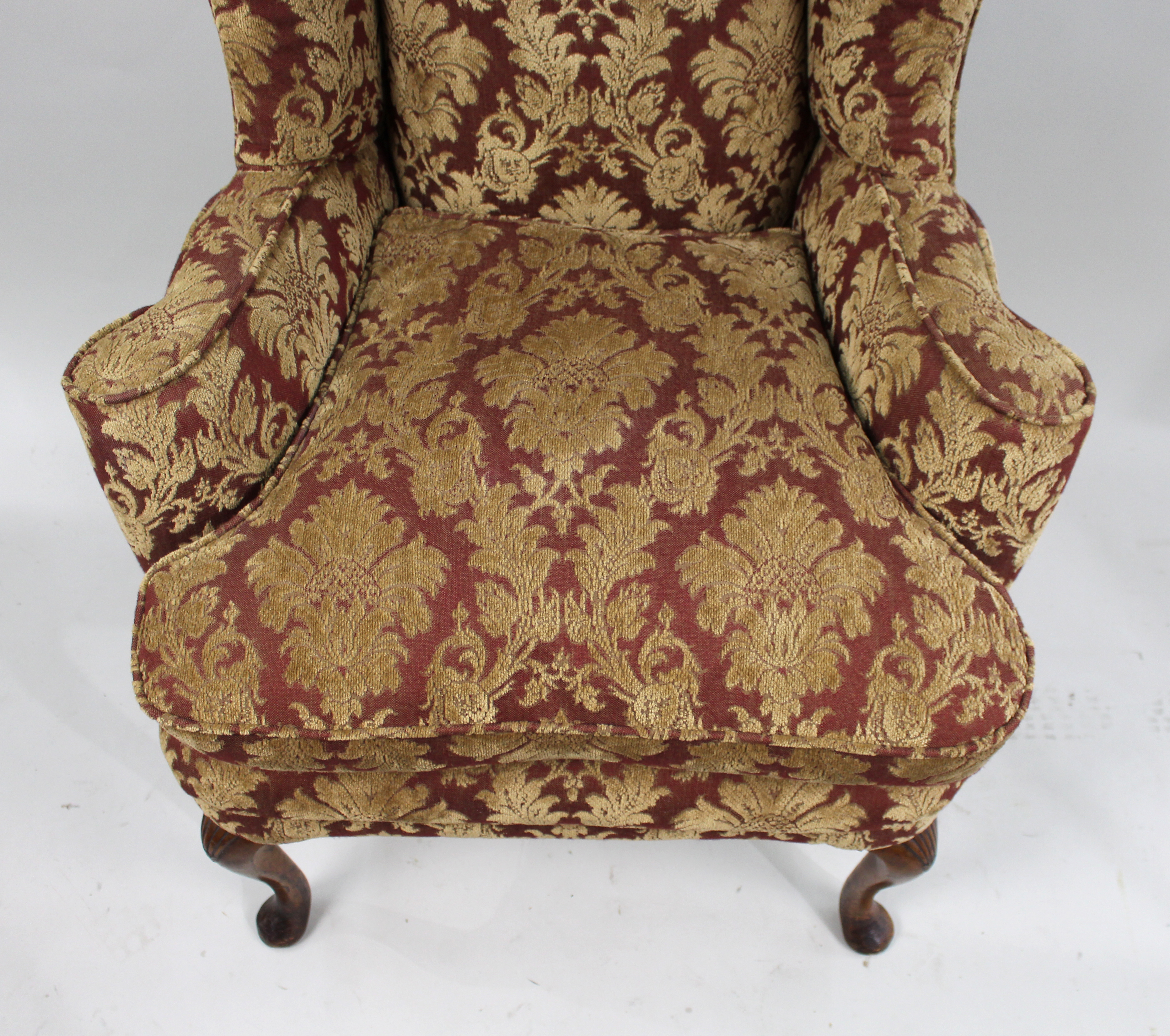 Vintage Upholstered Wingback Armchair