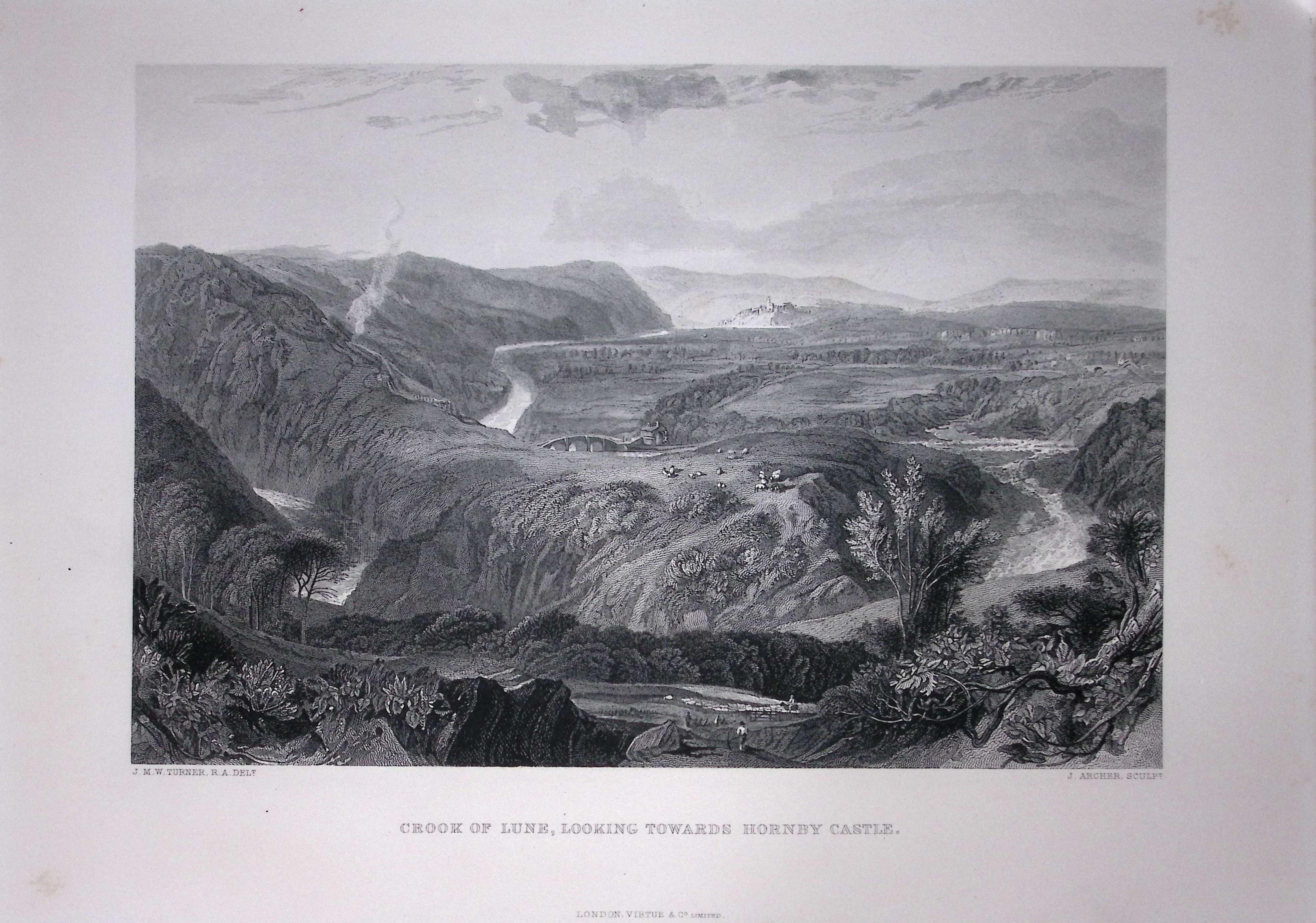 J.M.W Turner Crook of Lune Lancaster Antique Steel Engraving-99-TR