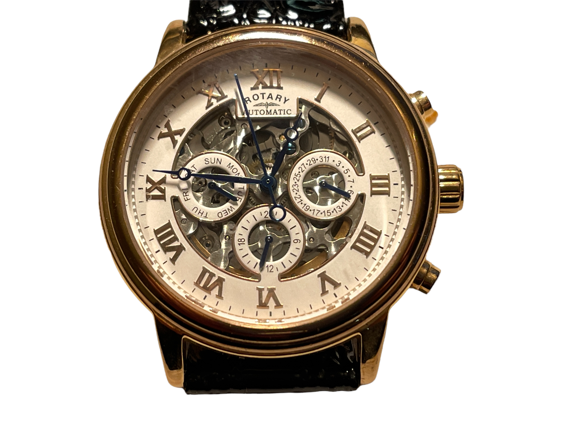 Lost property from our private jet charter mens skeleton automatic watch