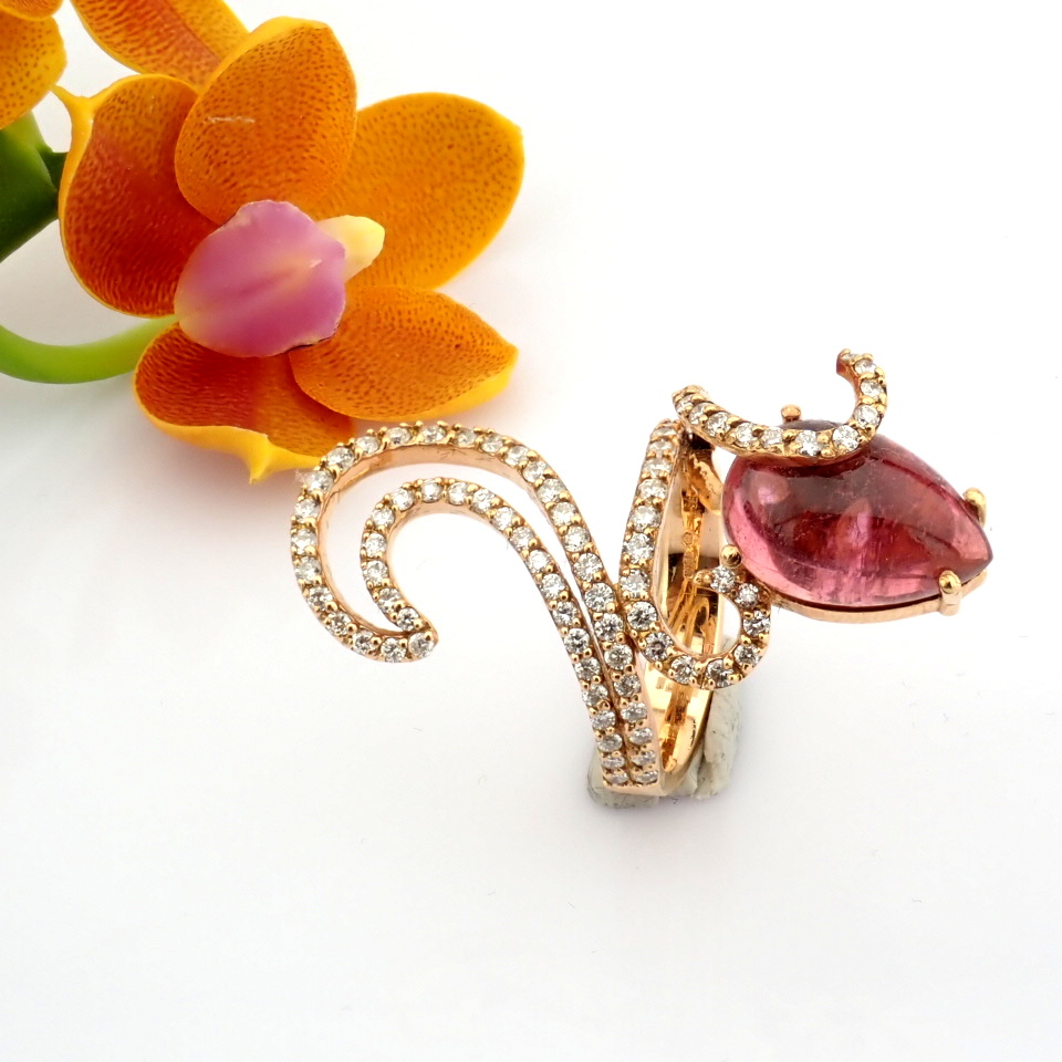 Natural Diamond 18K Rose/Pink Gold Ring