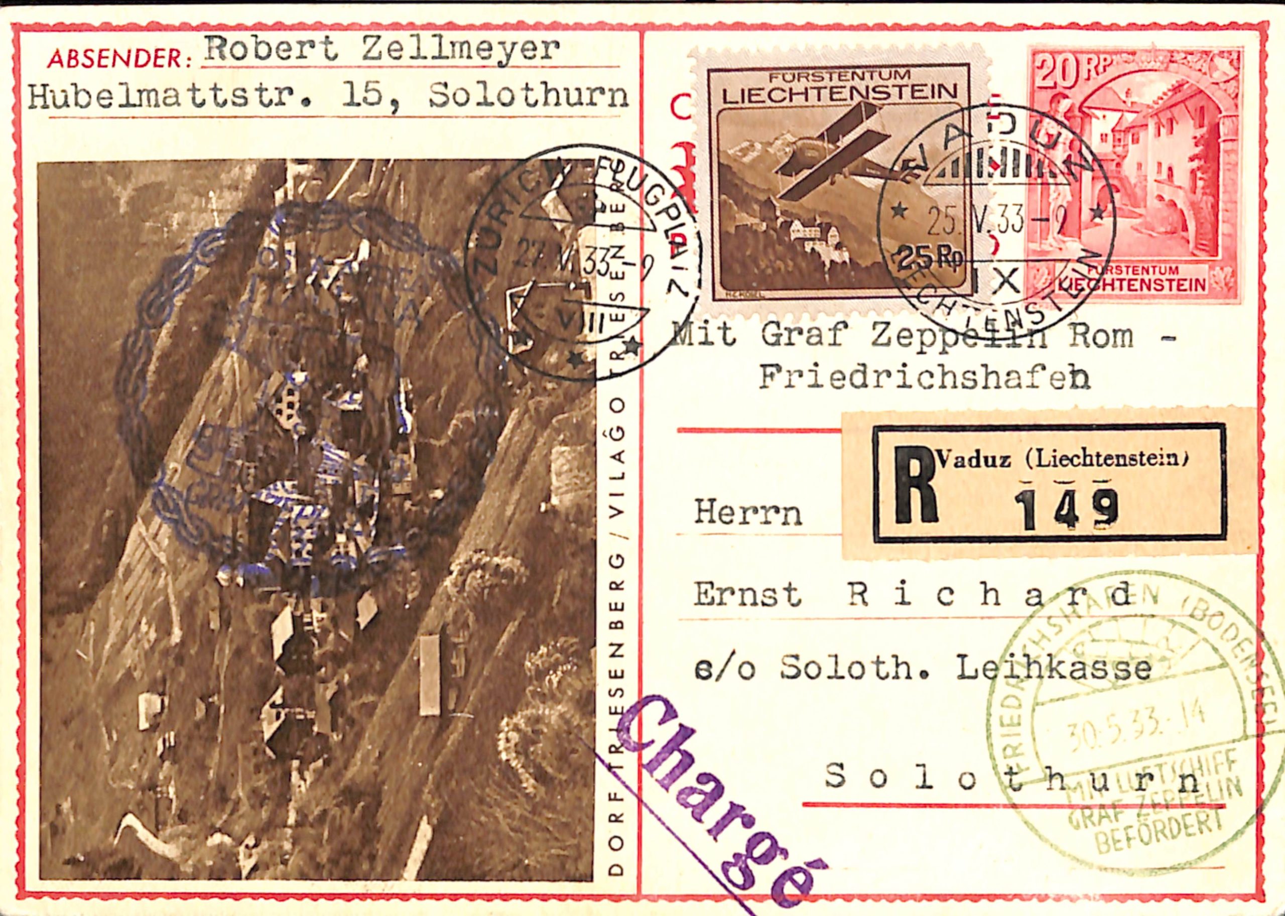 Zeppelins / Liechtenstein 1933