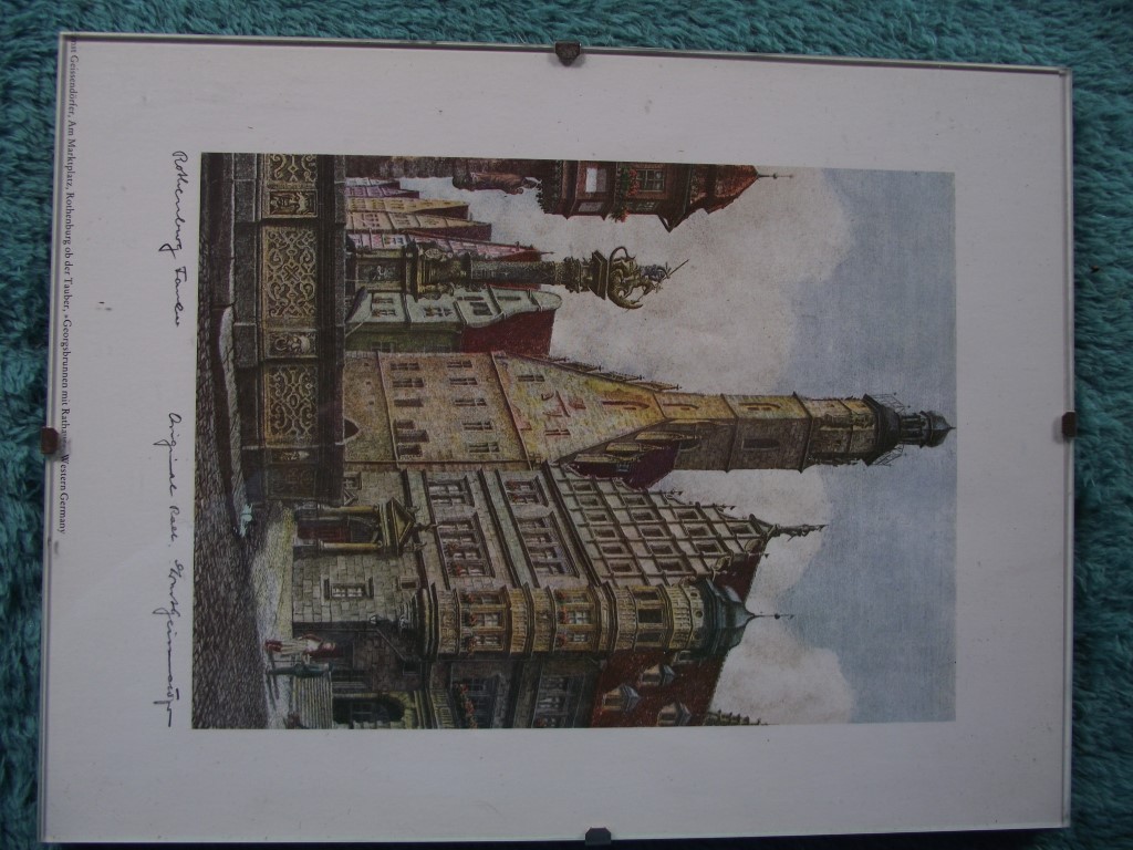 8 x Coloured Etchings of Rothenburg W. Germany By Ernst Geissendorfer - Circa 1950's
