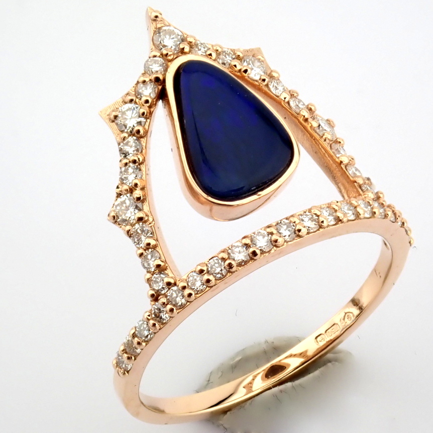 Natural Diamond 18K Rose/Pink Gold Ring