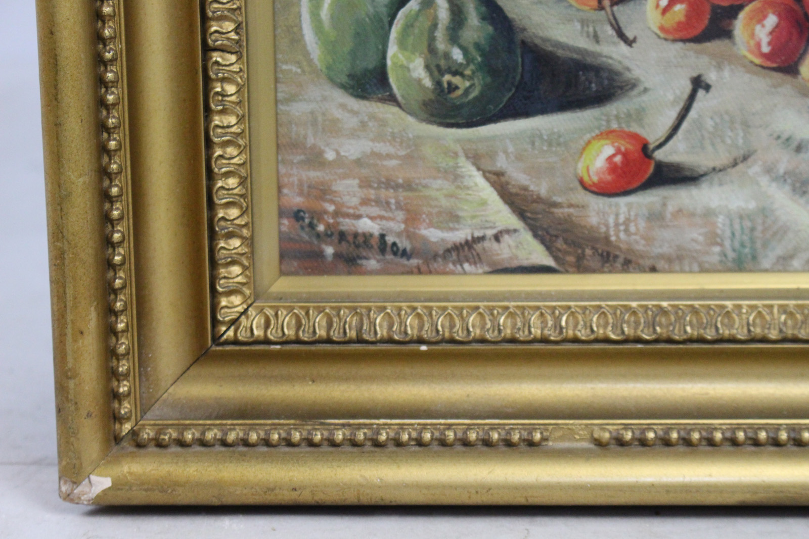 Pair of Signed Still Life Paintings Oil on Canvas