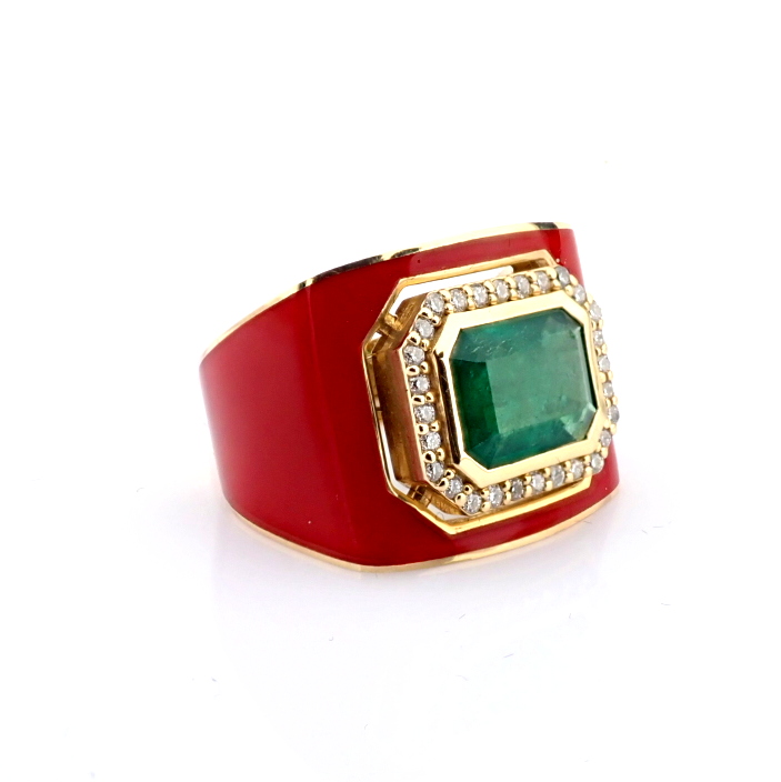 Natural Diamond 14K Yellow Gold Ring