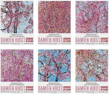Damien Hirst. Set of Six 'Cherry Blossom' Exhibition Posters