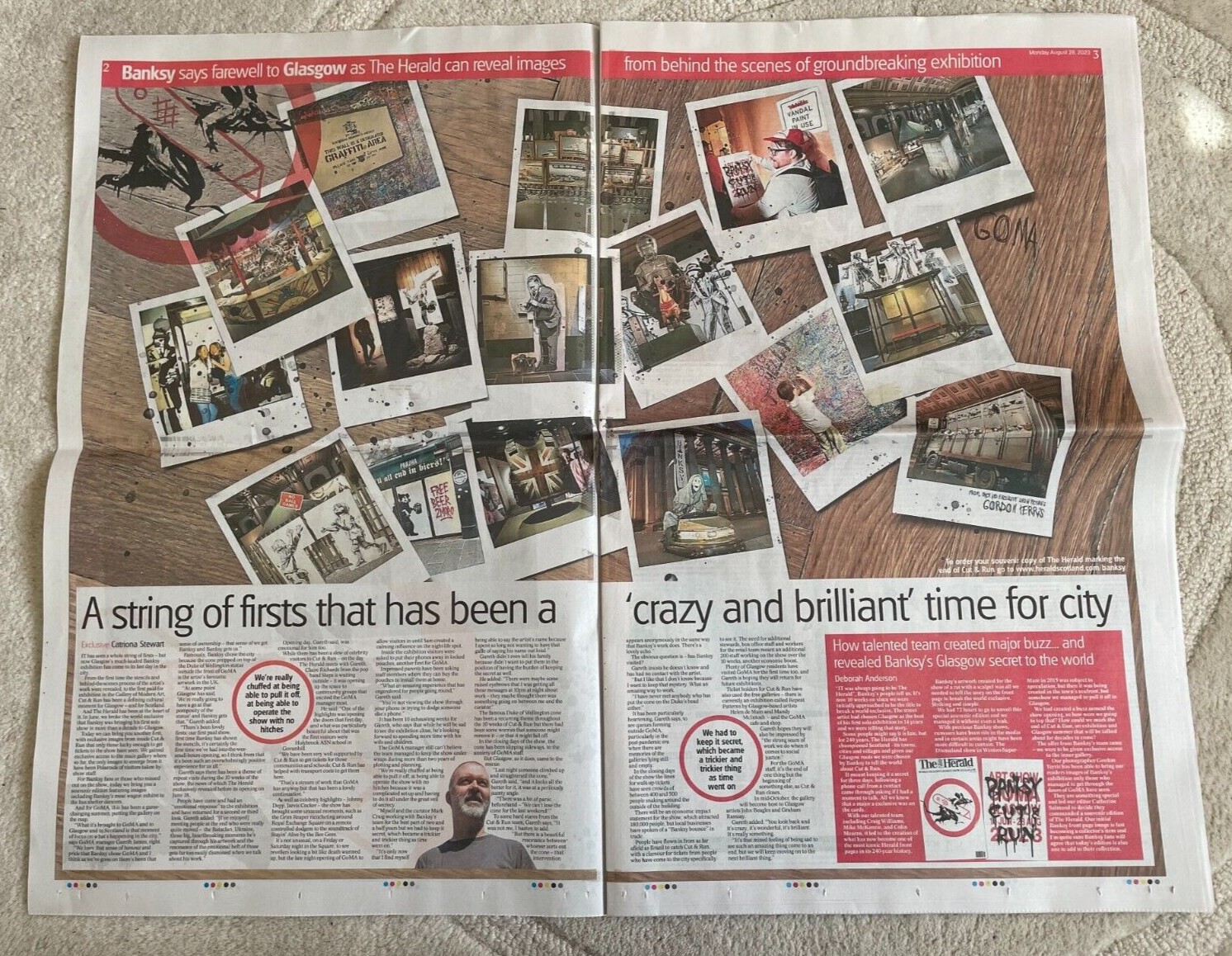 Banksy Limited Edition Glasgow Newspaper Free Post Worldwide