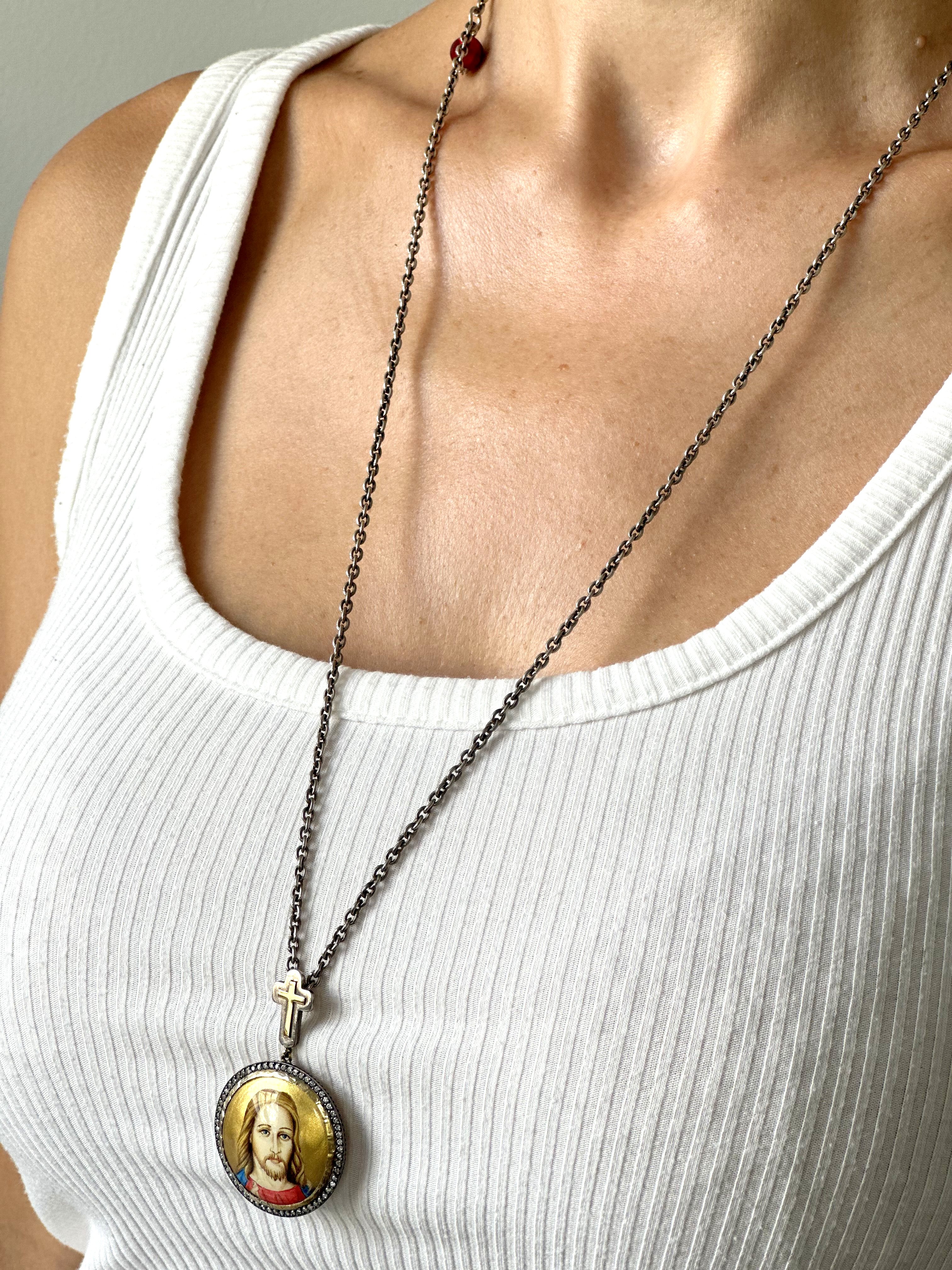 Natural Diamond 18K Yellow Gold Necklace