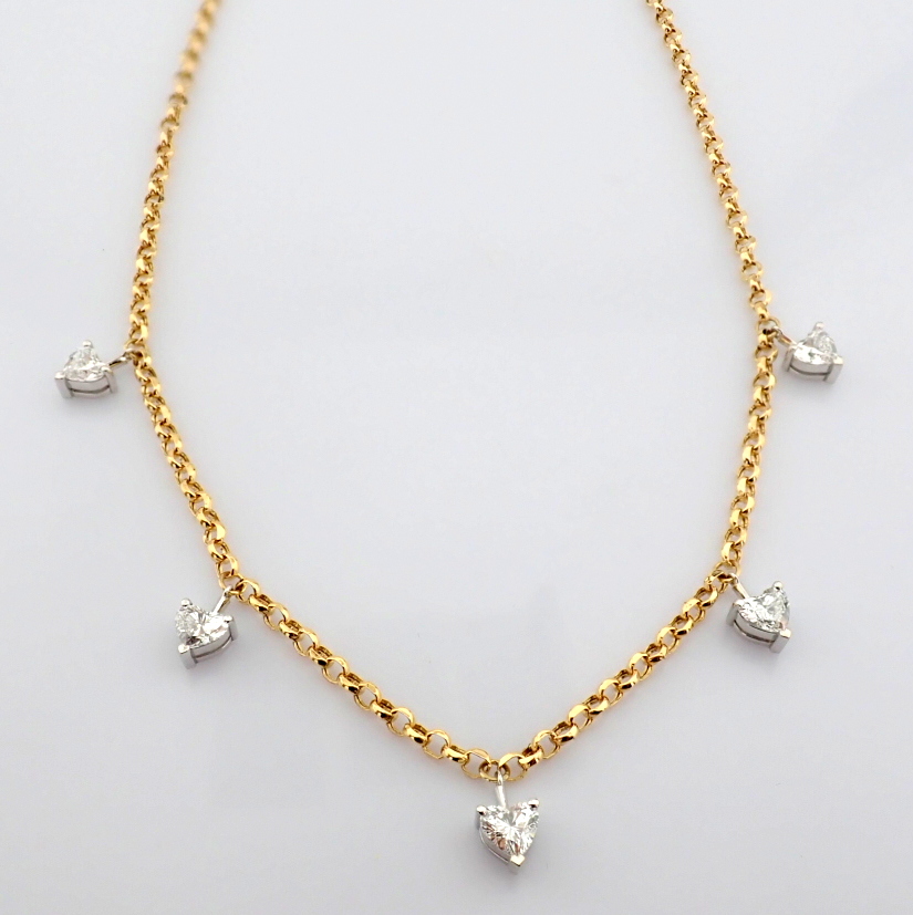 Heart Cut Lab-Grown Diamond Necklace - 2.04 Total Carat (MDI Certified)