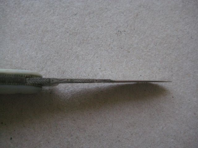 Antique Mother of Pearl Hafted Twin Bladed Penknife, c1900