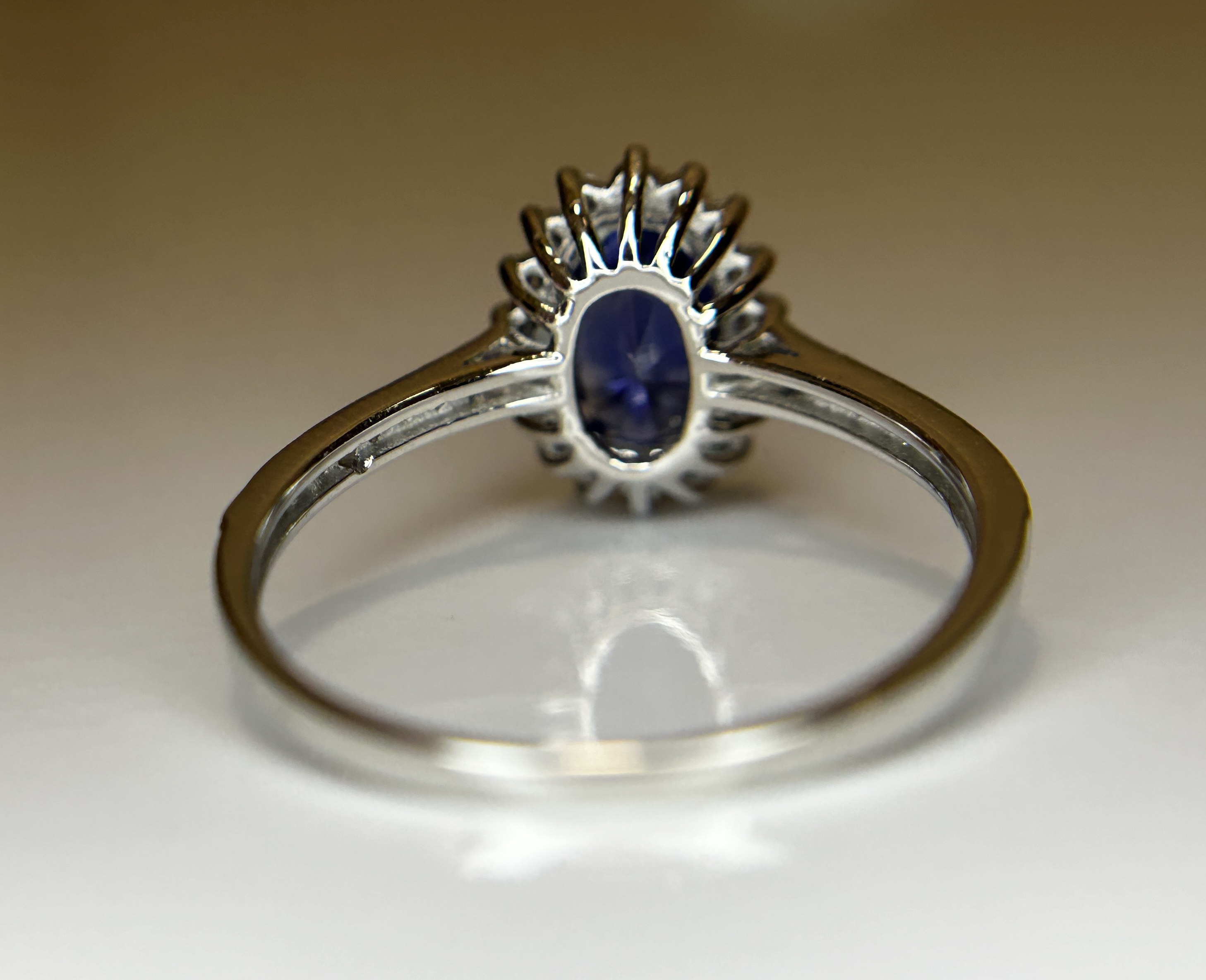 Beautiful 2.19 CT Unheated Burma Blue Sapphire Diamonds & 950 Platinum
