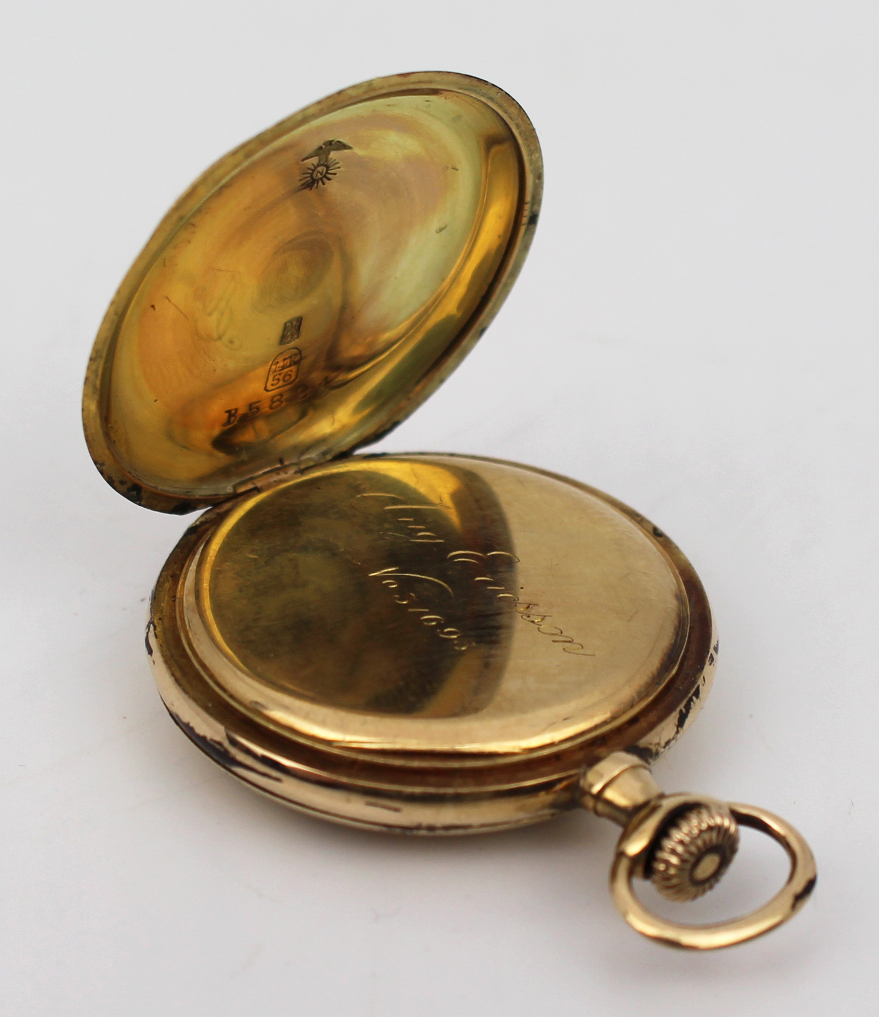 Fine 14ct Gold Pocket Watch by August Ericsson, St Petersburg c.1890