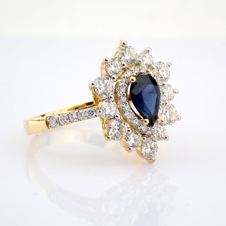 Natural Diamond 18K Yellow Gold Ring