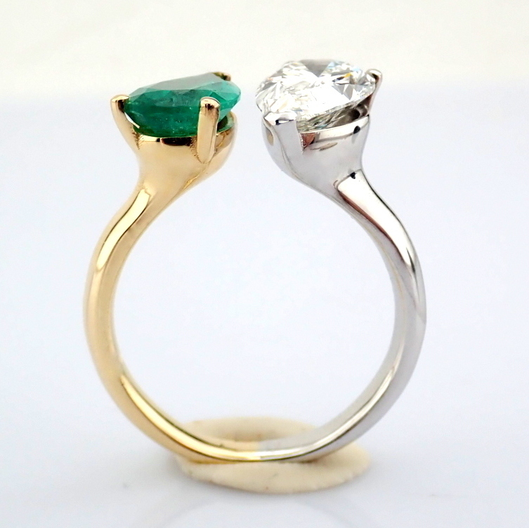 Pear Cut Lab-Grown Diamond Ring - 3.17 Total Carat (IGI Certified)