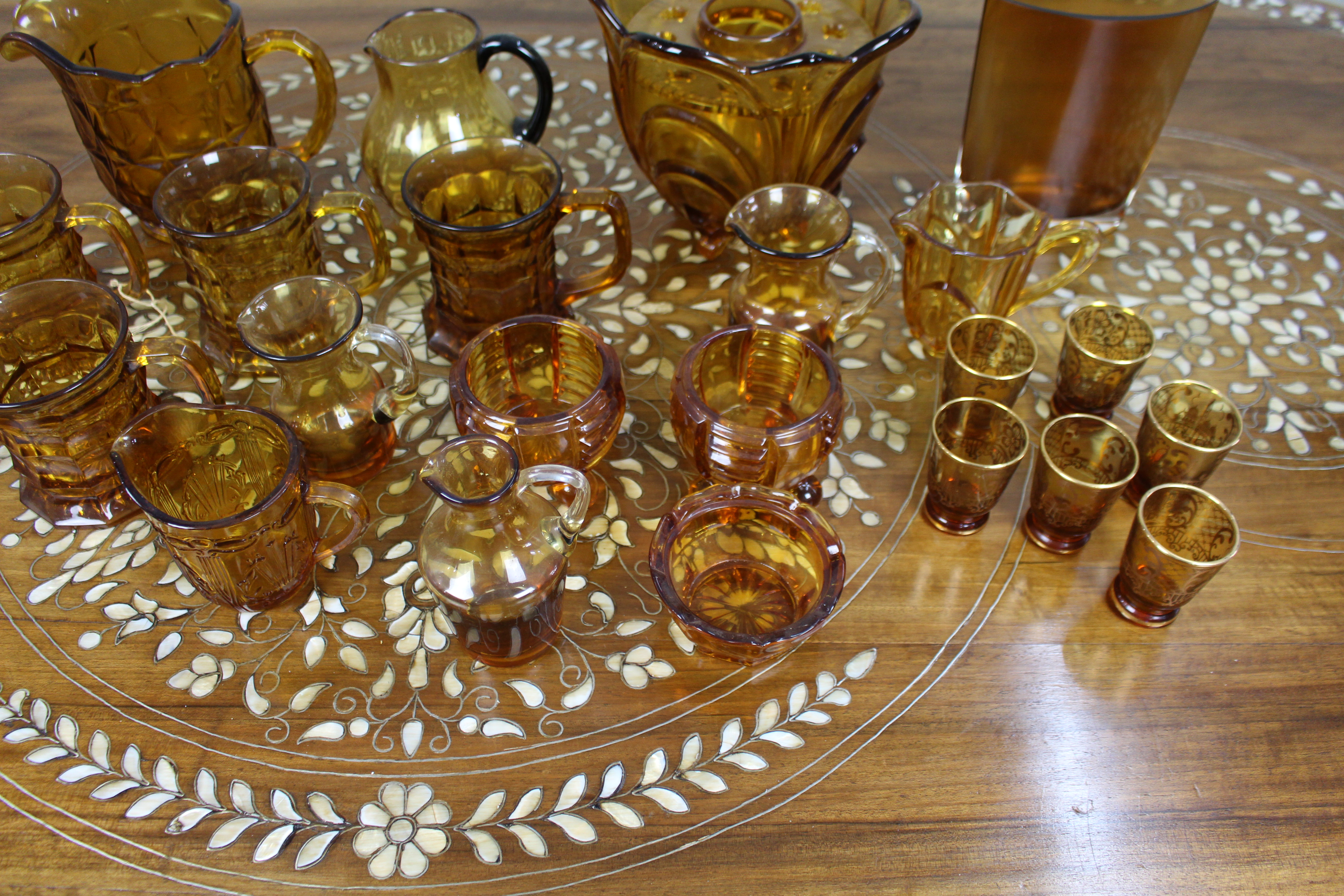 Collection of Amber Glass