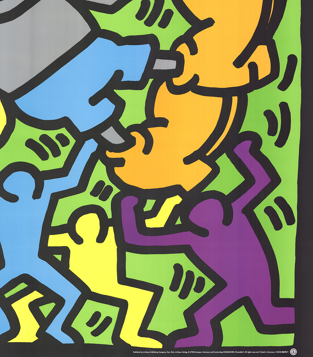 Very Large Keith Haring 'Andy Mouse' Serigraph 1989