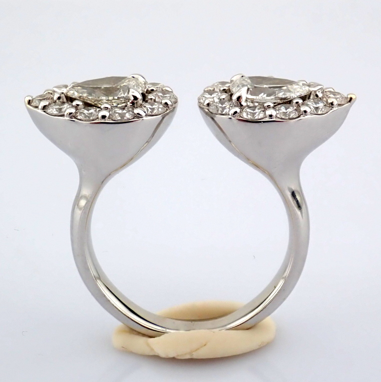 Pear Cut Lab-Grown Diamond Ring - 3.11 Total Carat (MDI Certified)