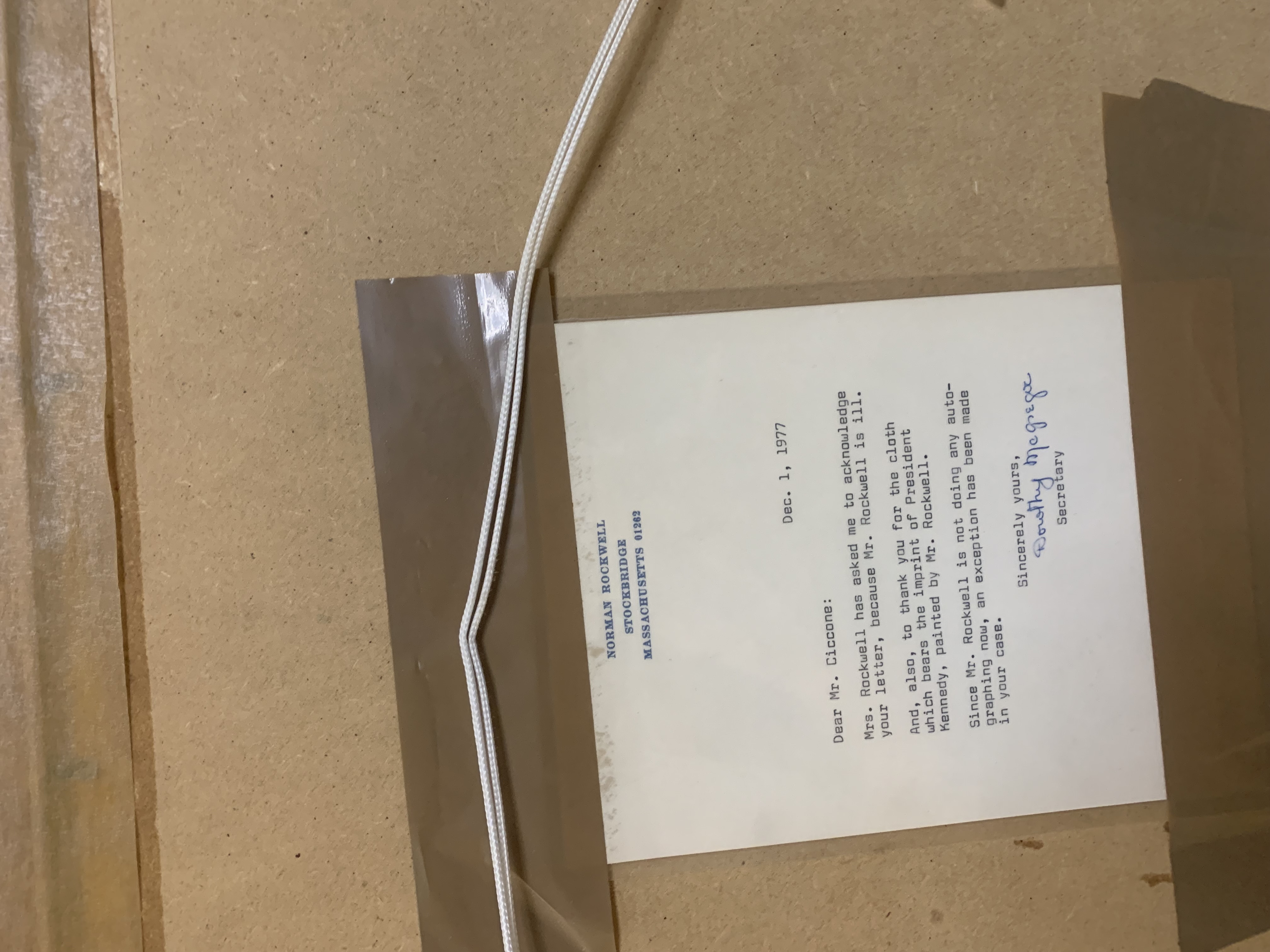 Norman Rockwell Hand-Signed Dedicated Anniversary of JFK’s Peace Corps