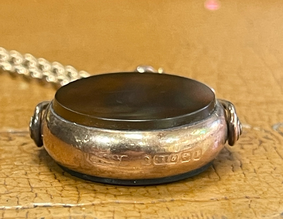 Edwardian 9ct Rose Gold Swivel Fob Pendant Necklace