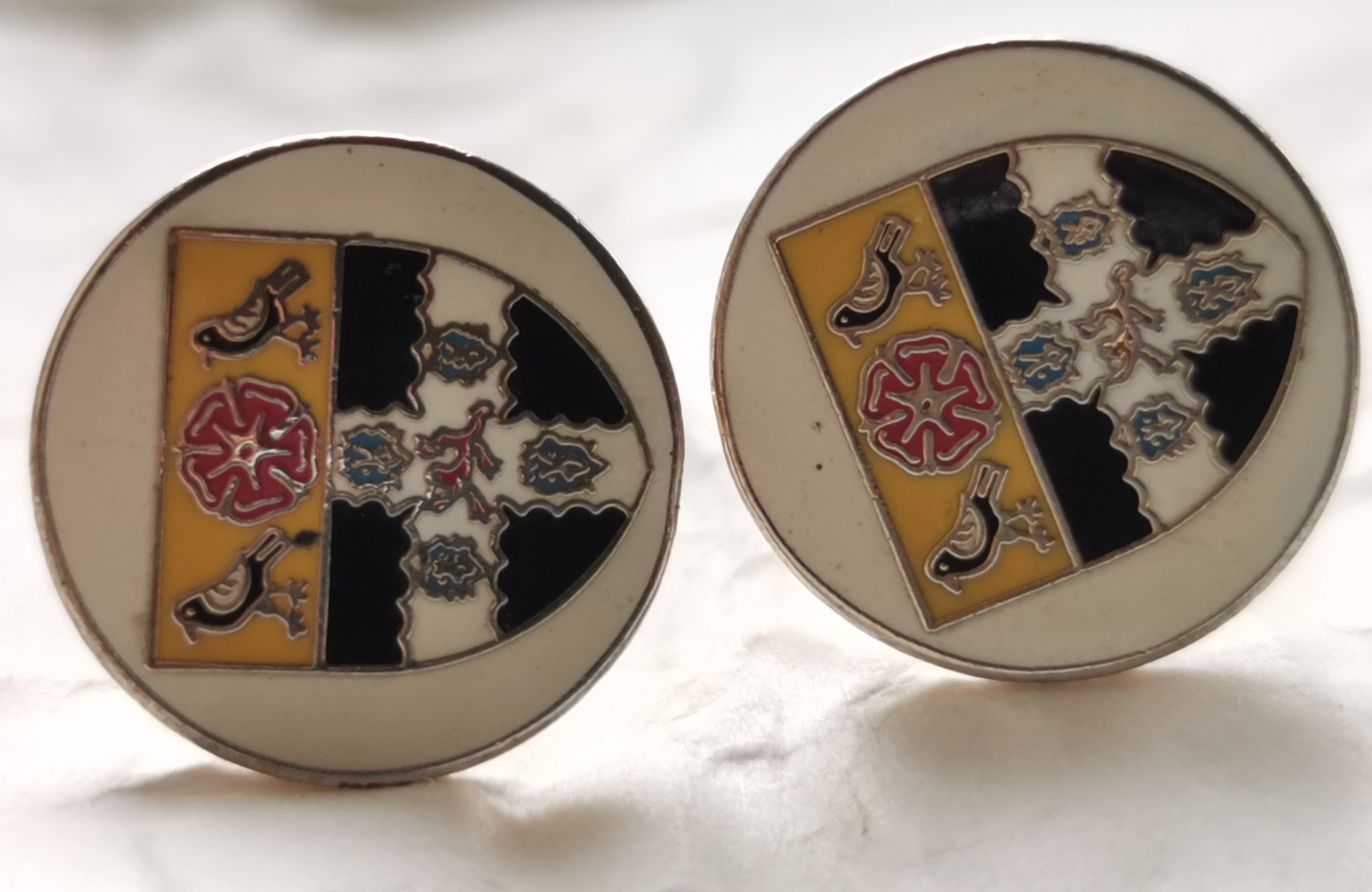 Vintage Enamel Christ Church College Oxford University Cufflinks
