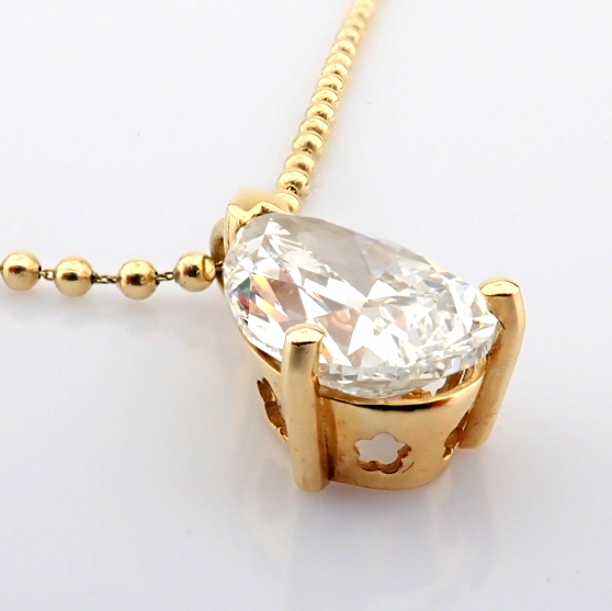 Pear Cut Lab-Grown Diamond Necklace - 6 Total Carat (IGI Certified)
