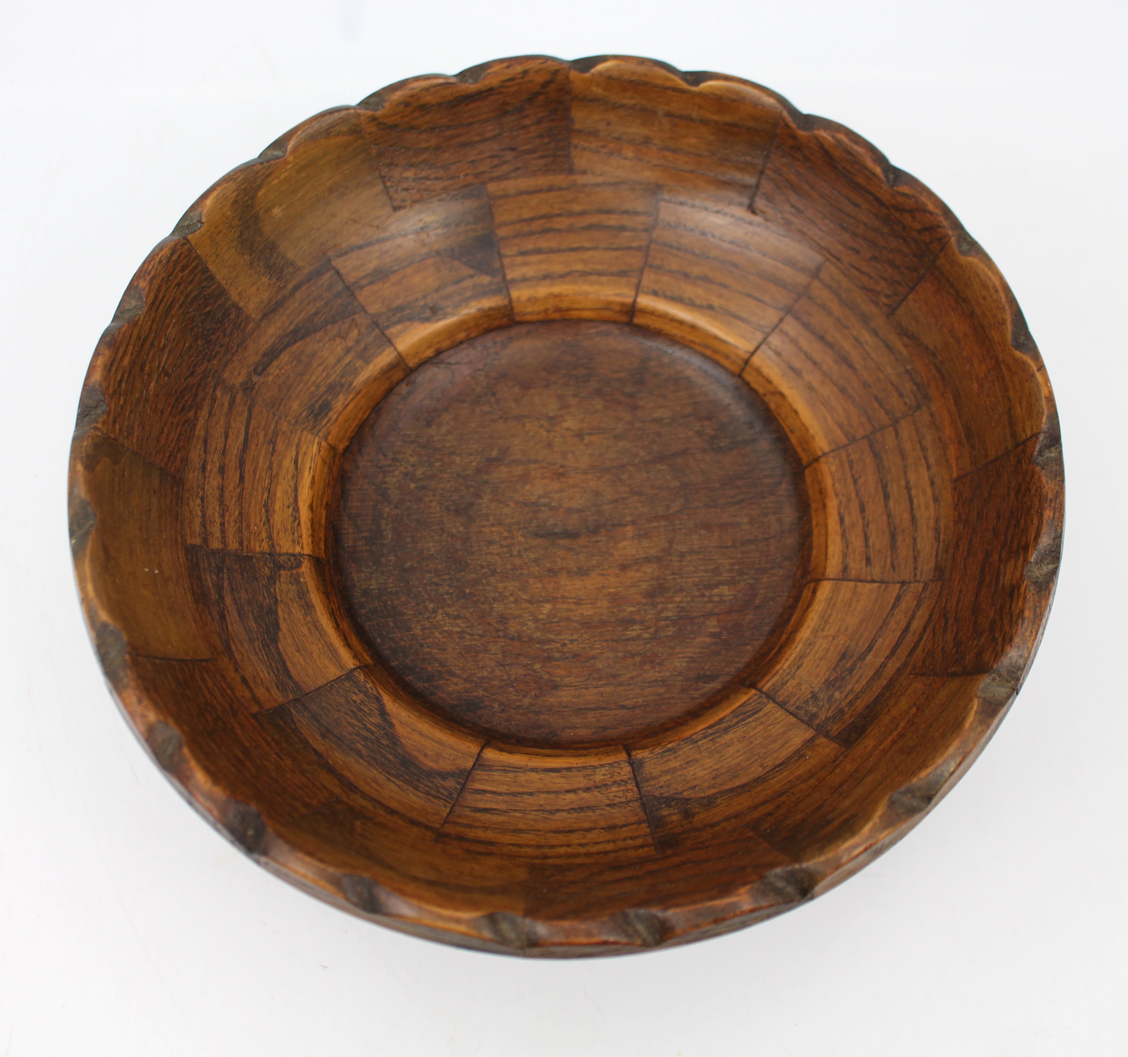 Vintage Turned Wooden Fruit Bowl