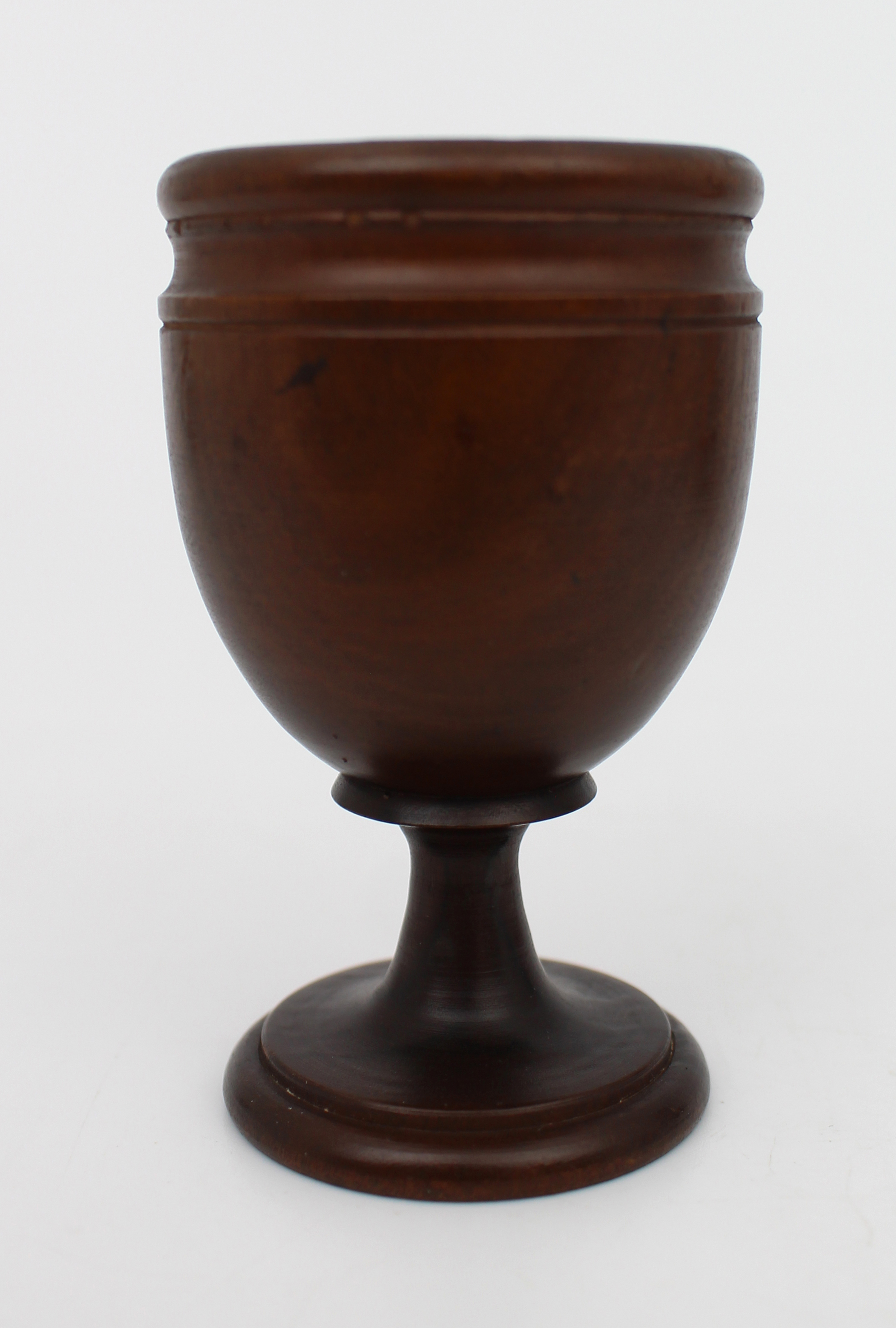 Small Turned Rosewood Goblet or Egg Cup, 19th Century