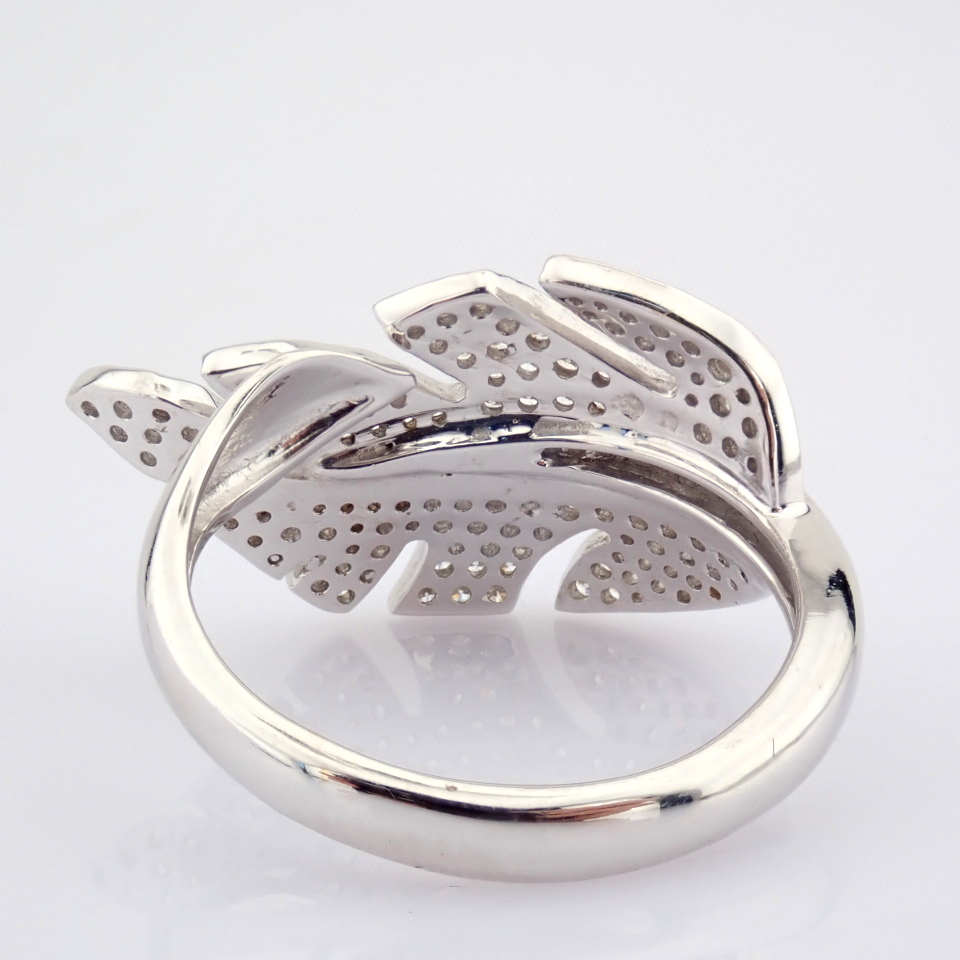 Natural Diamond 18K White Gold Ring