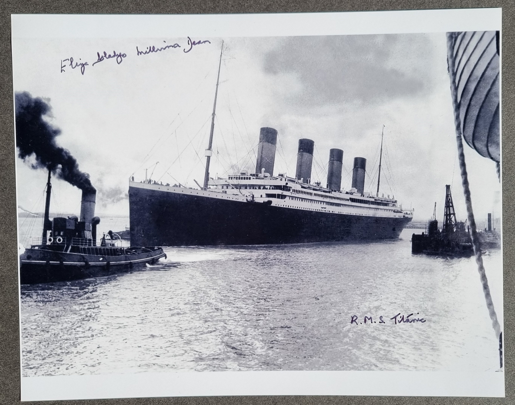 Elizabeth Gladys "Millvina" Dean Signed Photograph of The Titanic