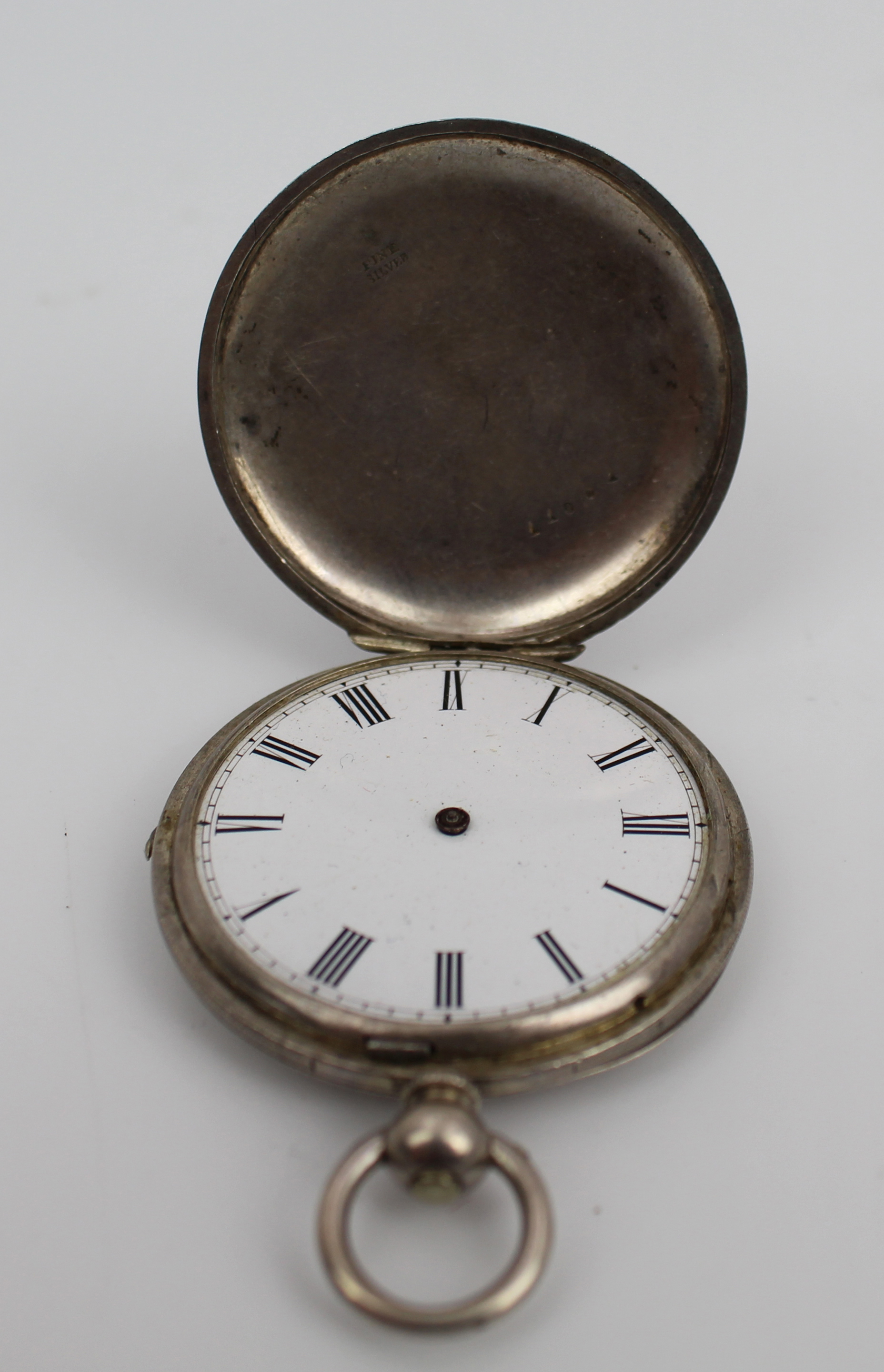 Antique Silver Pocket Watch – Key-Wind Open Face Case