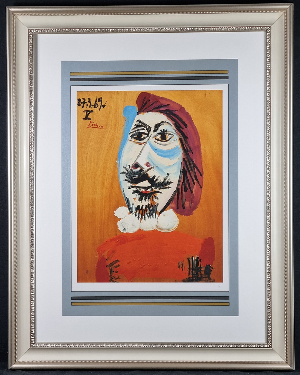 Pablo Picasso “Mans Head; Tete D’Homme, 1969” Rare Limited Edition