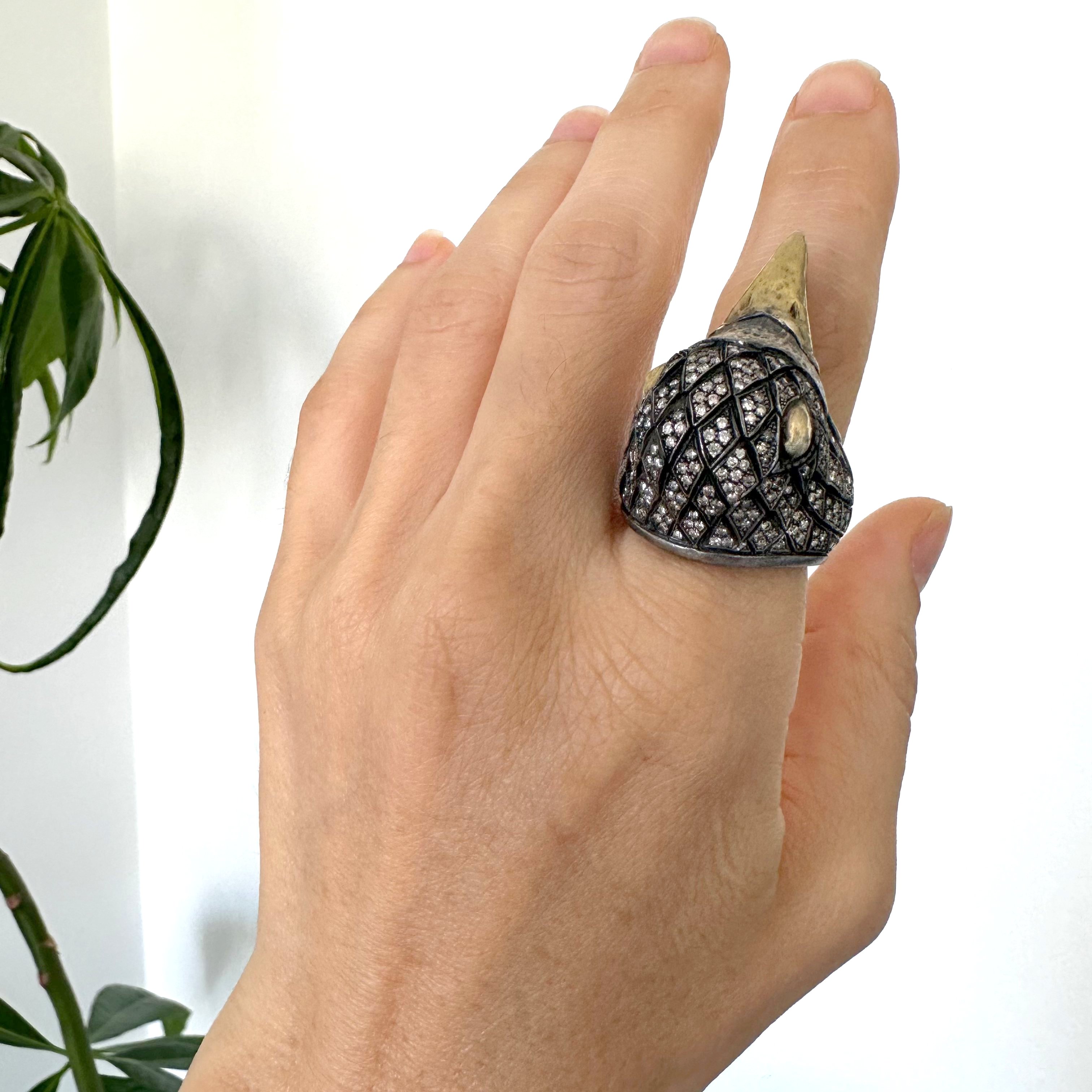 Natural Diamond 18K Yellow Gold Ring